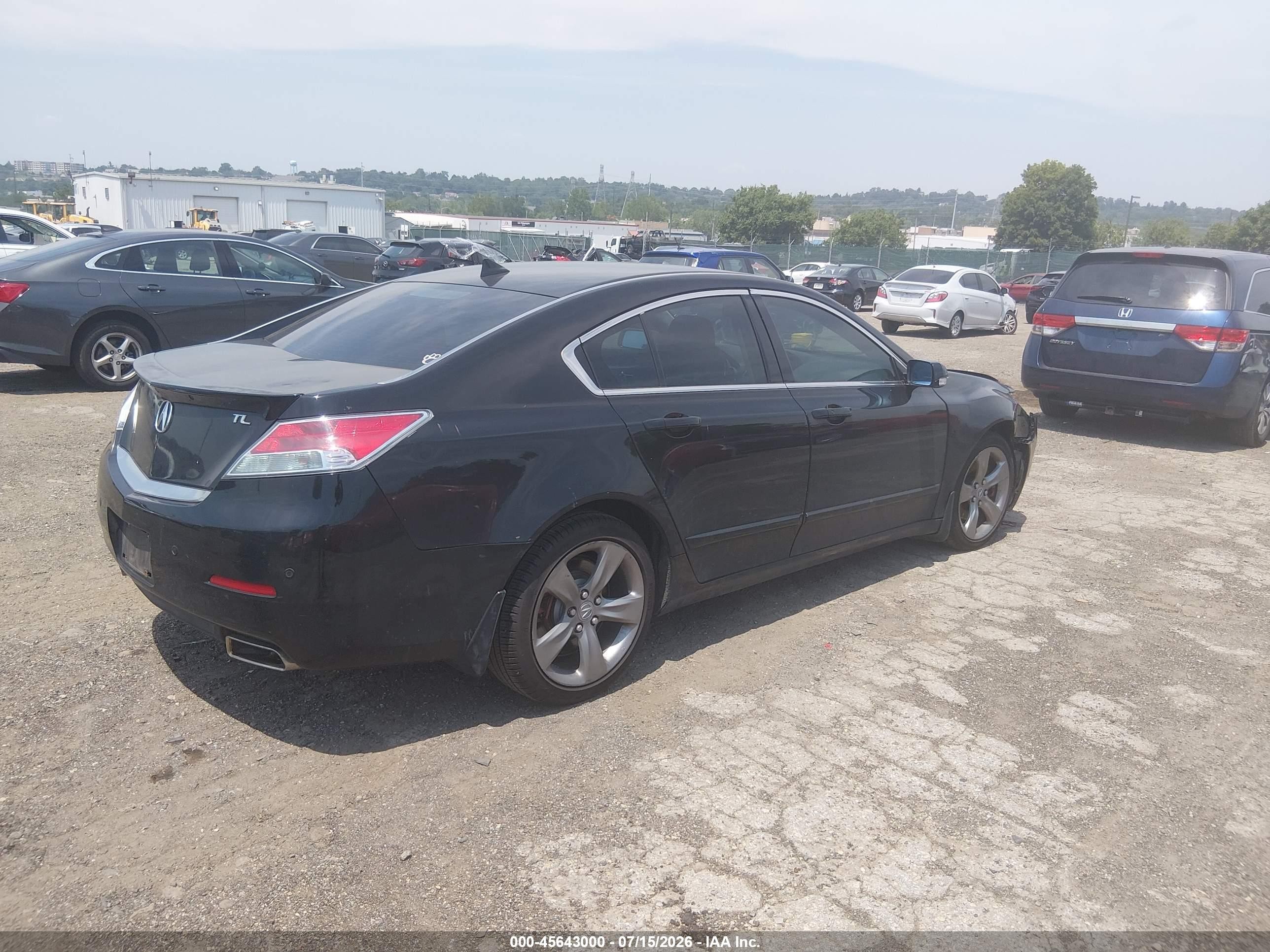 2013 Acura Tl 3.5 Black vin: 19UUA8F73DA015658
