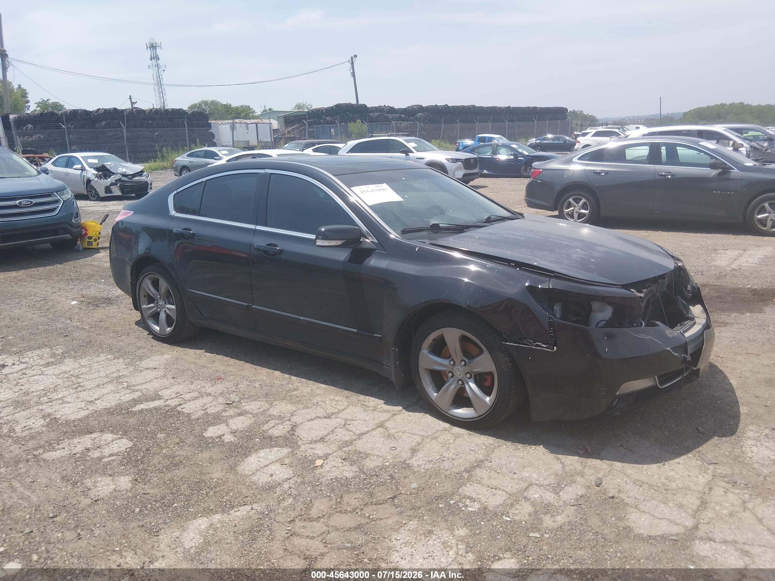 2013 Acura Tl 3.5 Black vin: 19UUA8F73DA015658