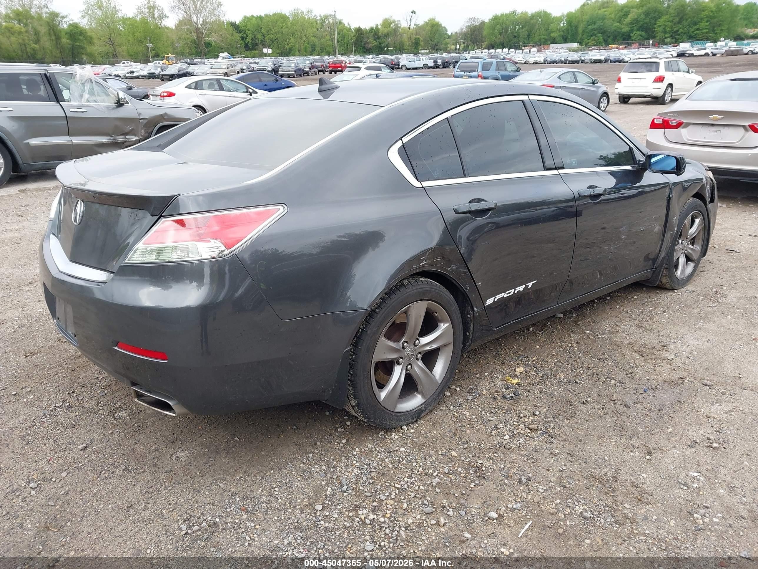2012 Acura Tl 3.5 Gray vin: 19UUA8F74CA000066