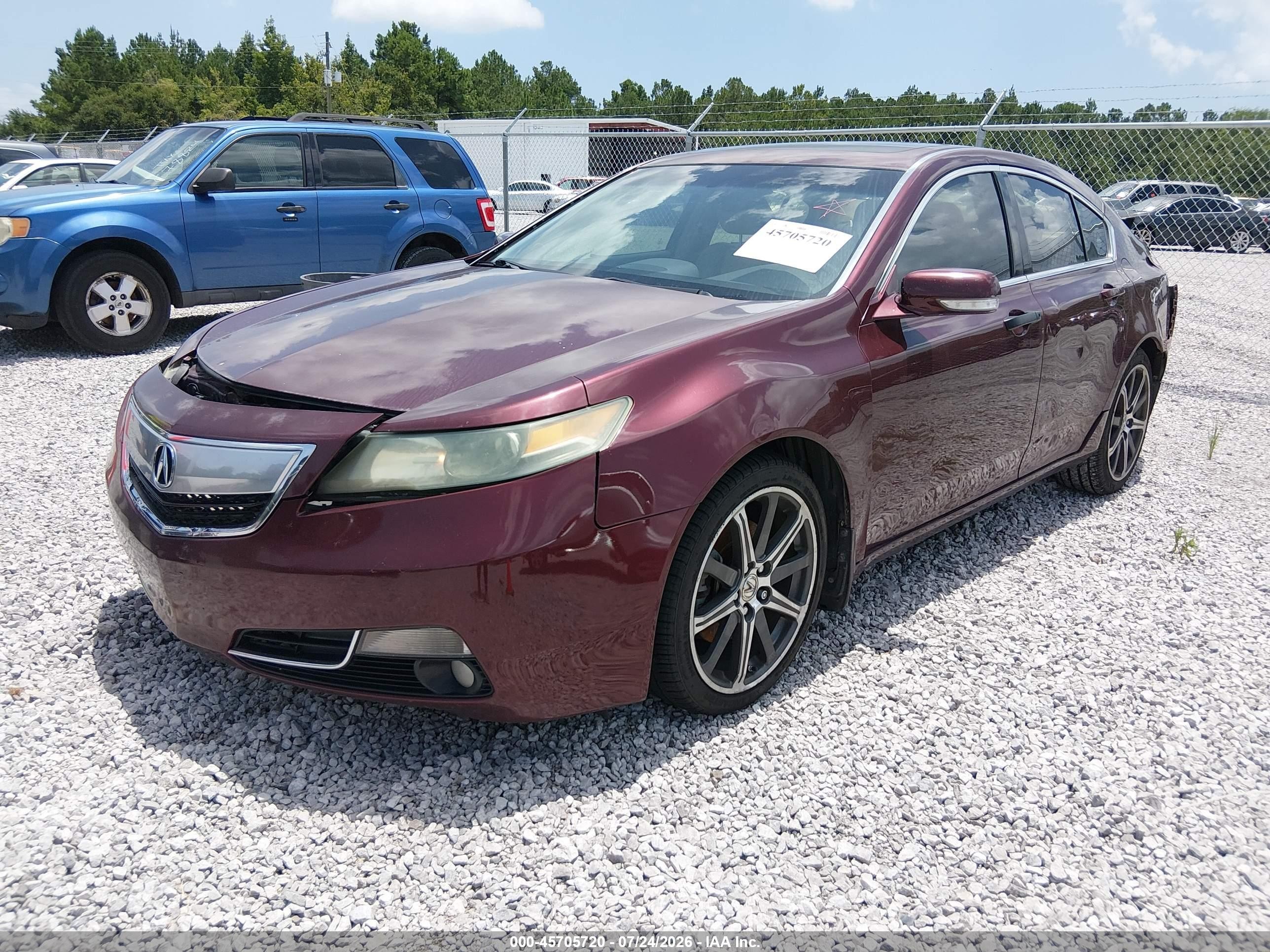 2012 Acura Tl 3.5 Темно-бордовый vin: 19UUA8F75CA003901