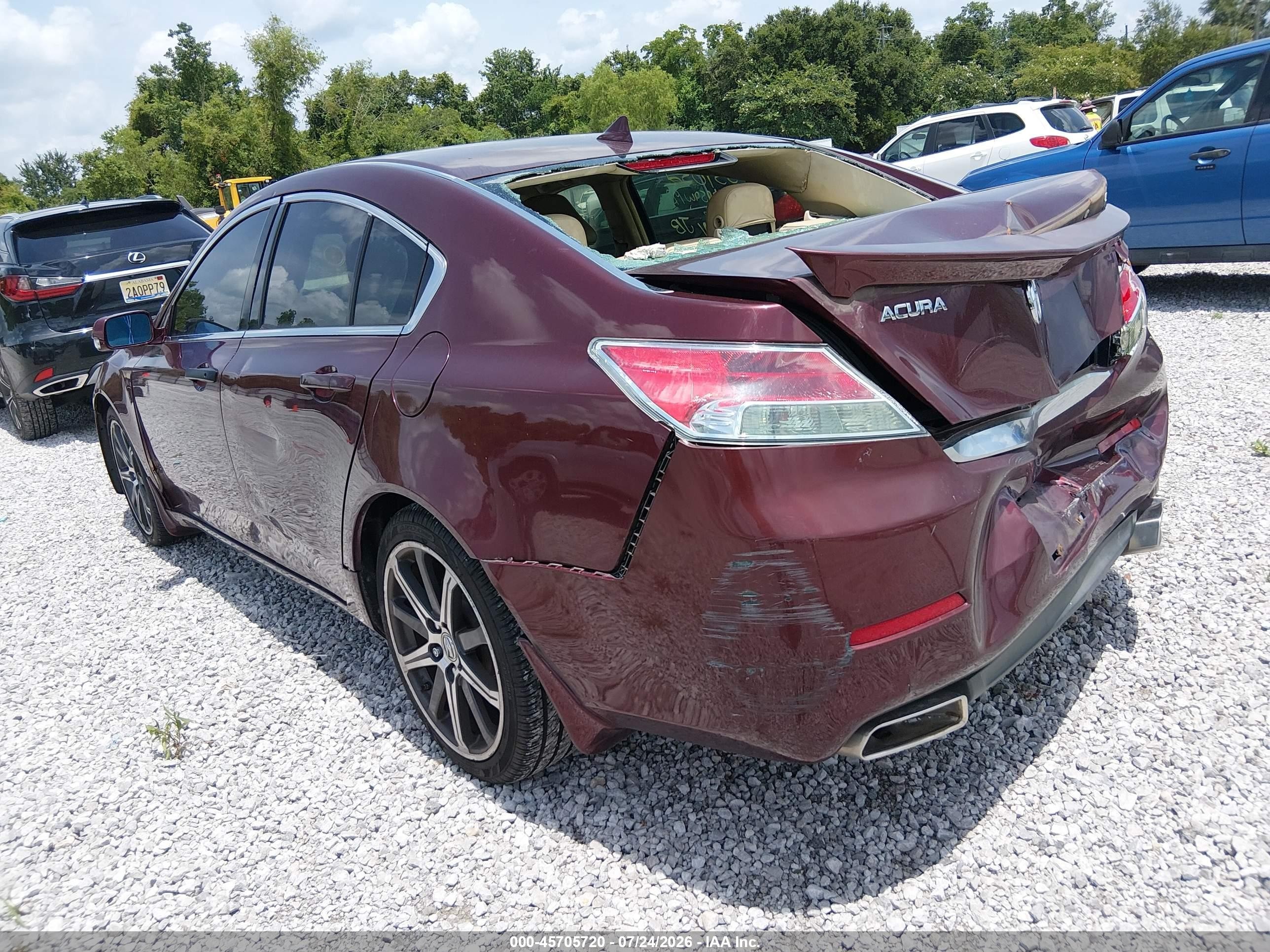2012 Acura Tl 3.5 Темно-бордовый vin: 19UUA8F75CA003901