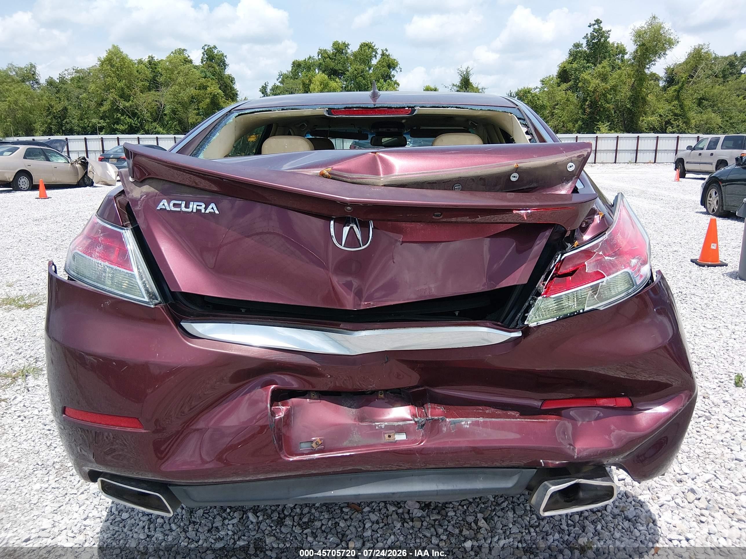 2012 Acura Tl 3.5 Темно-бордовый vin: 19UUA8F75CA003901