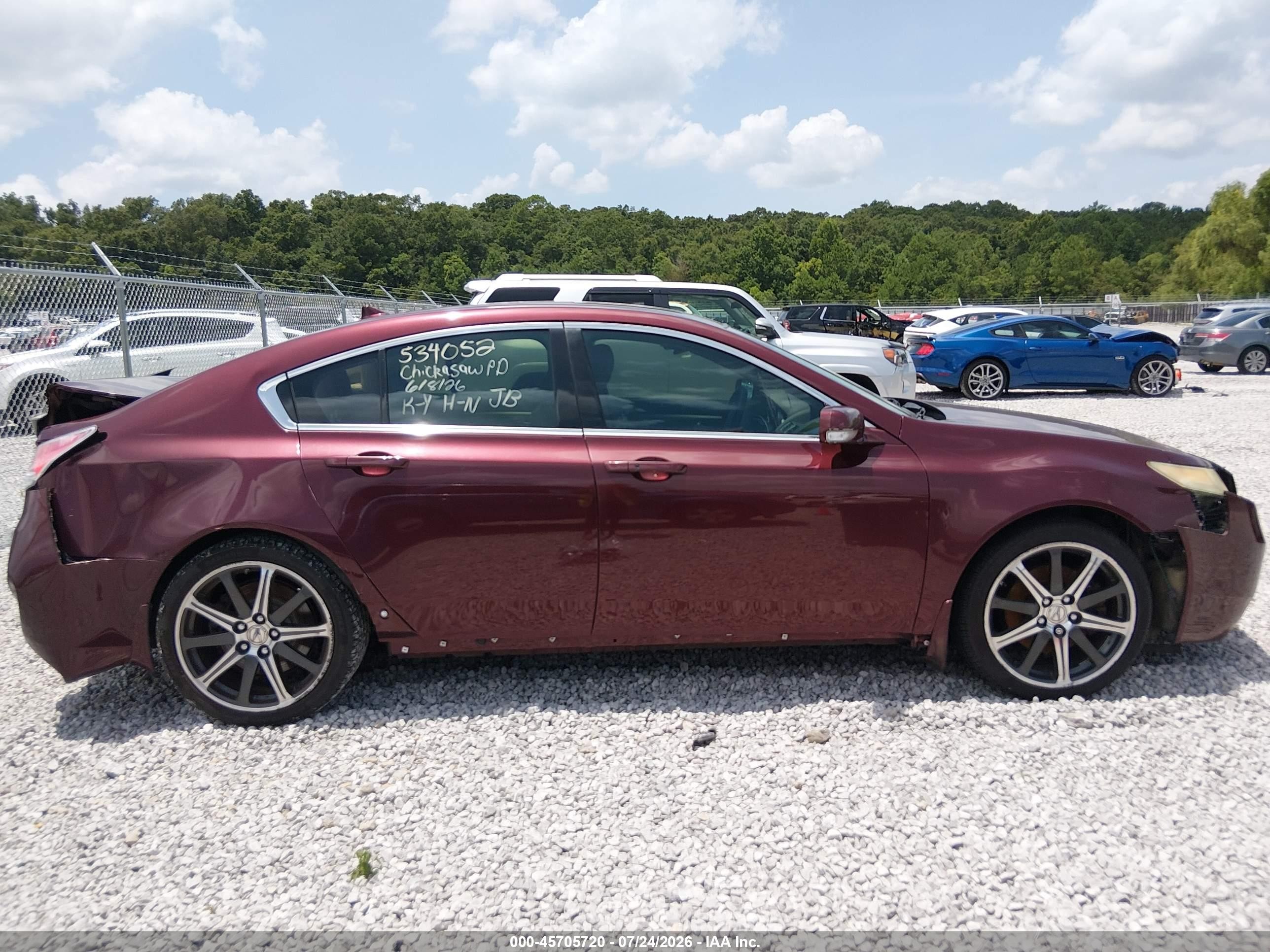 2012 Acura Tl 3.5 Темно-бордовый vin: 19UUA8F75CA003901