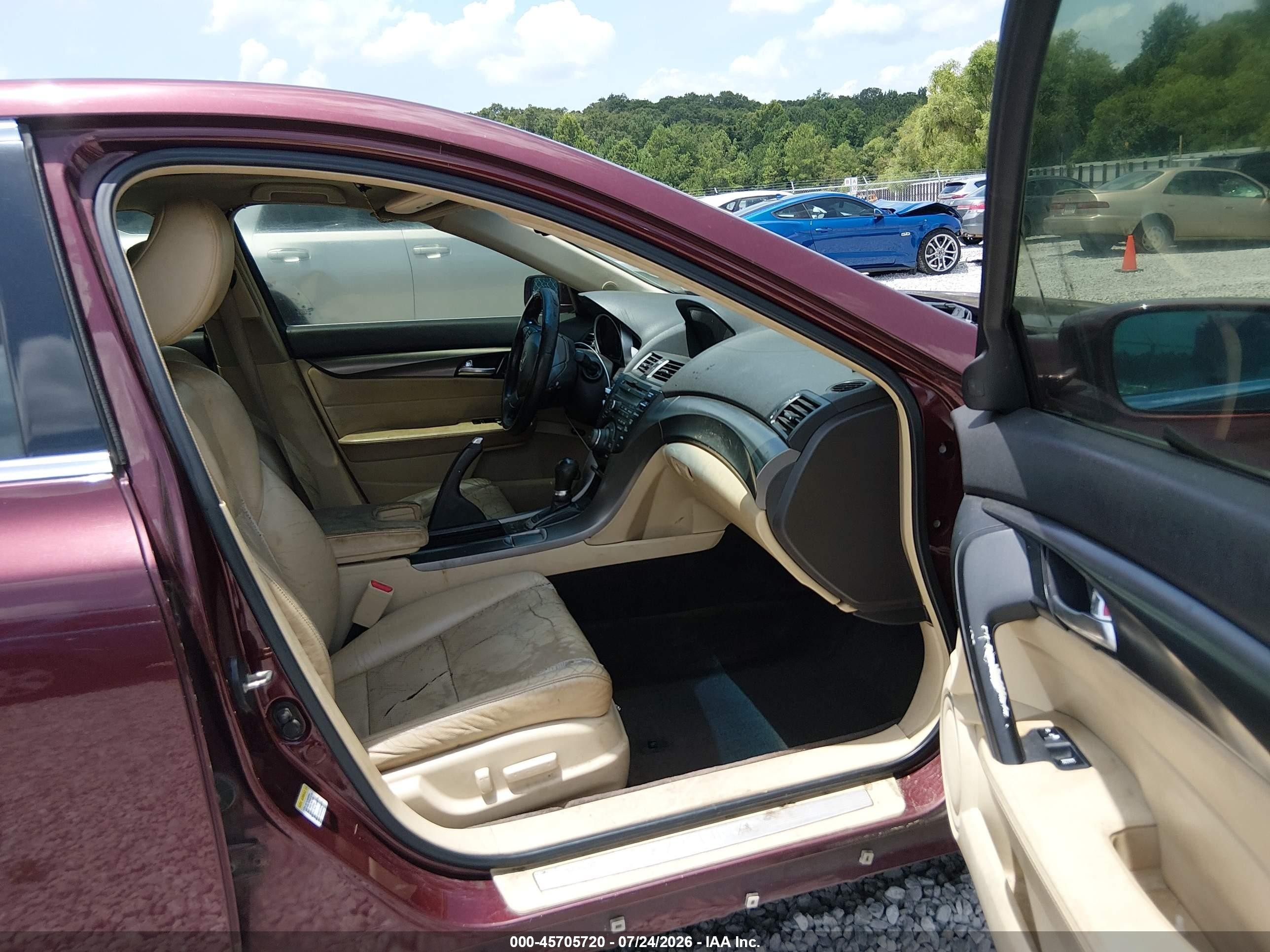 2012 Acura Tl 3.5 Темно-бордовый vin: 19UUA8F75CA003901