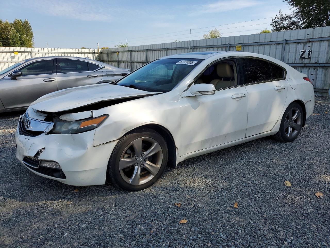2012 Acura Tl White vin: 19UUA8F75CA004191