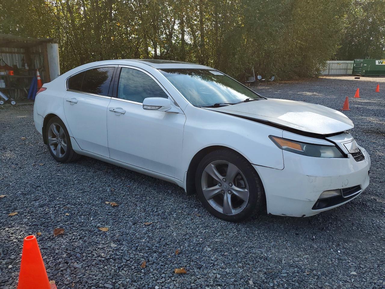 2012 Acura Tl White vin: 19UUA8F75CA004191