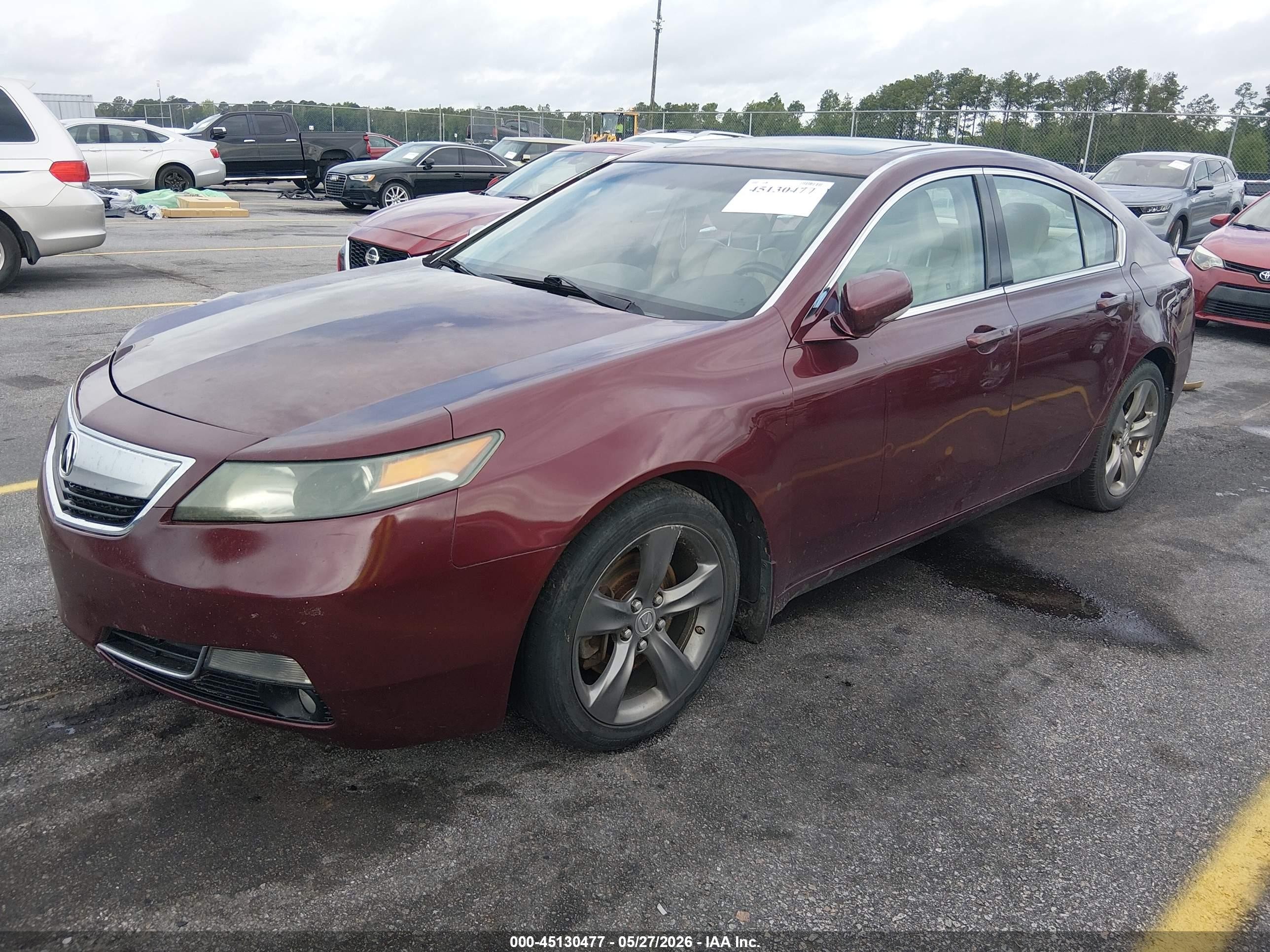 2012 Acura Tl 3.5 Maroon vin: 19UUA8F75CA018981