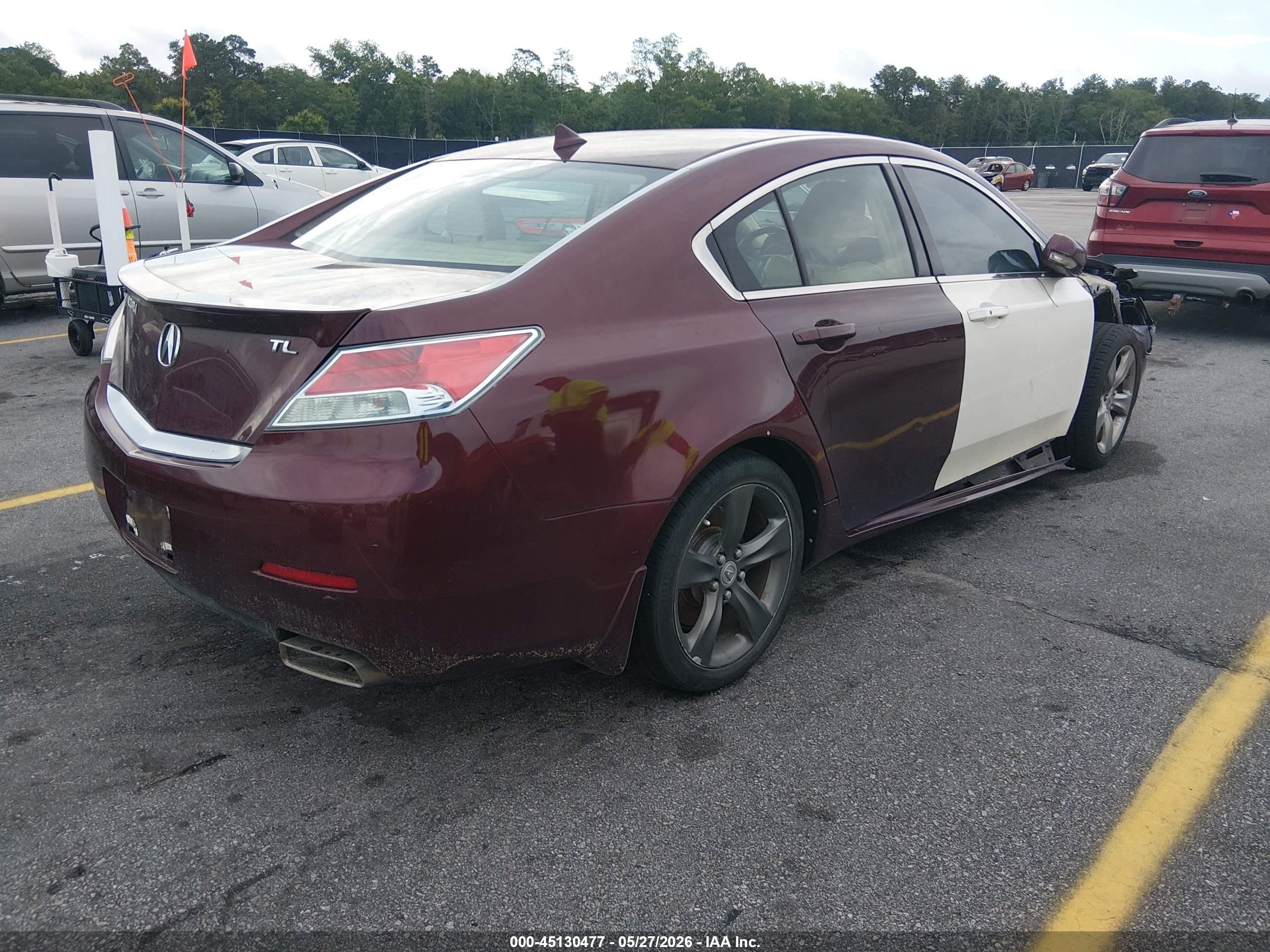 2012 Acura Tl 3.5 Maroon vin: 19UUA8F75CA018981