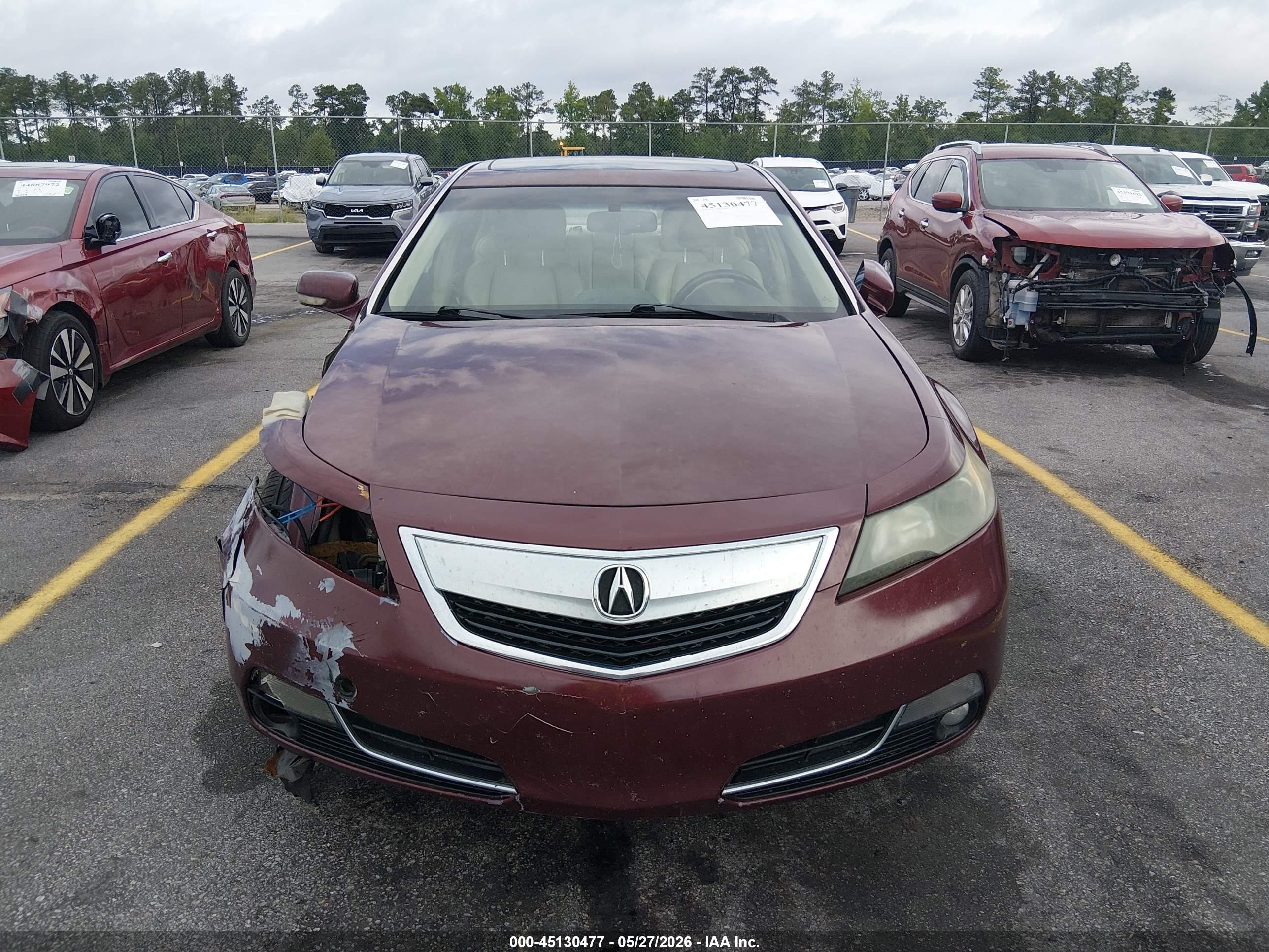 2012 Acura Tl 3.5 Maroon vin: 19UUA8F75CA018981