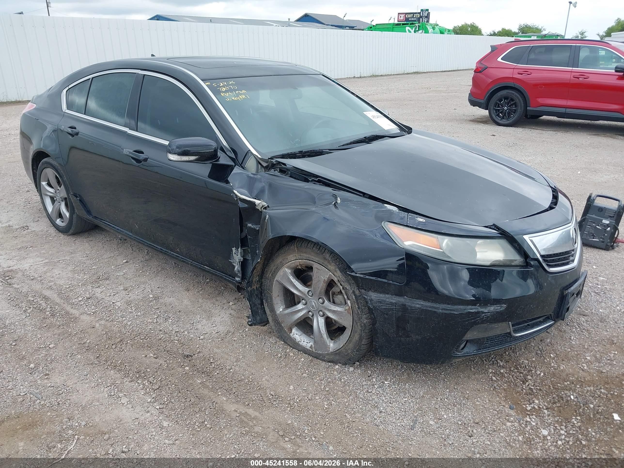 2013 Acura Tl 3.5 Black vin: 19UUA8F75DA007481