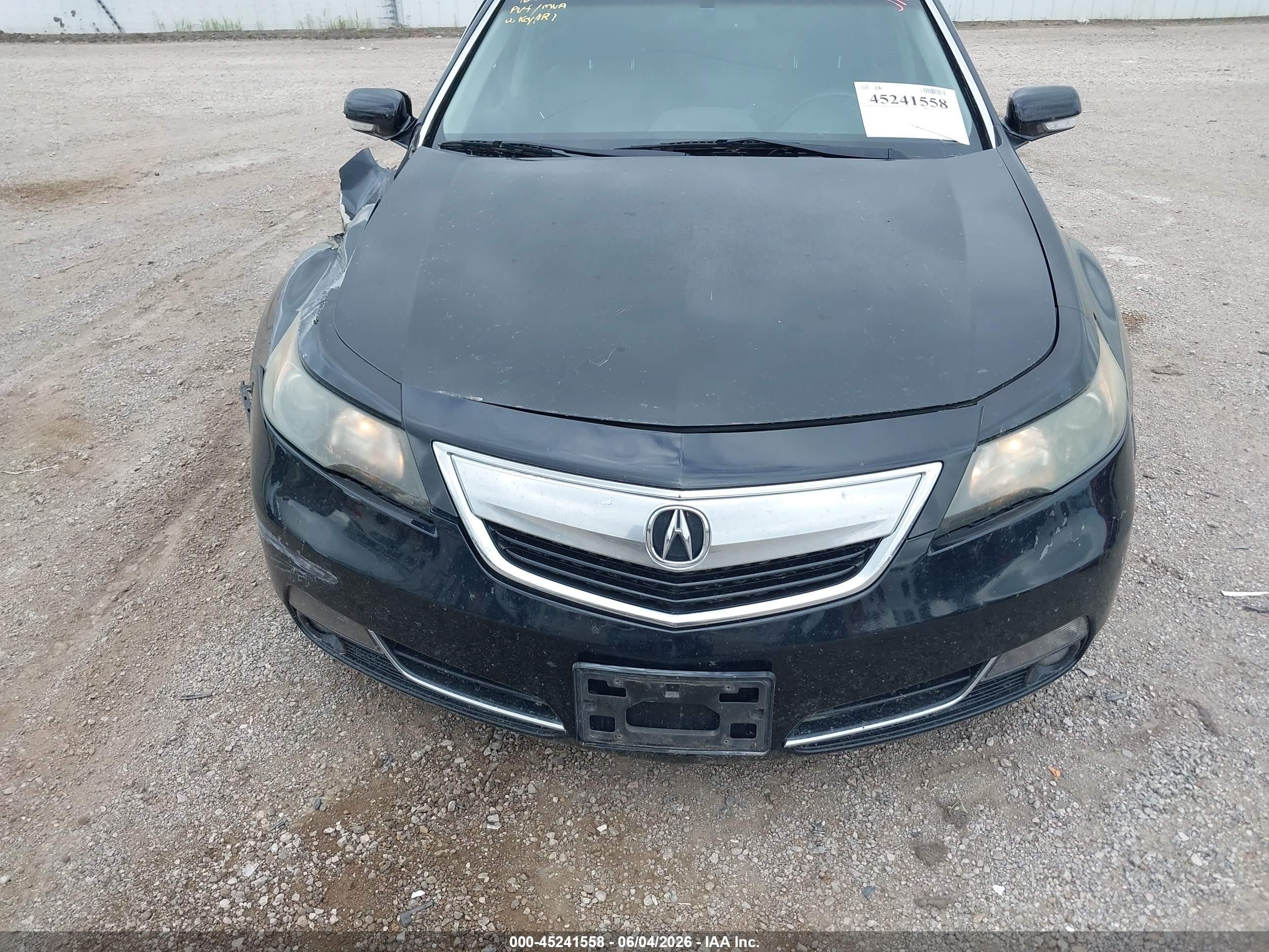 2013 Acura Tl 3.5 Black vin: 19UUA8F75DA007481