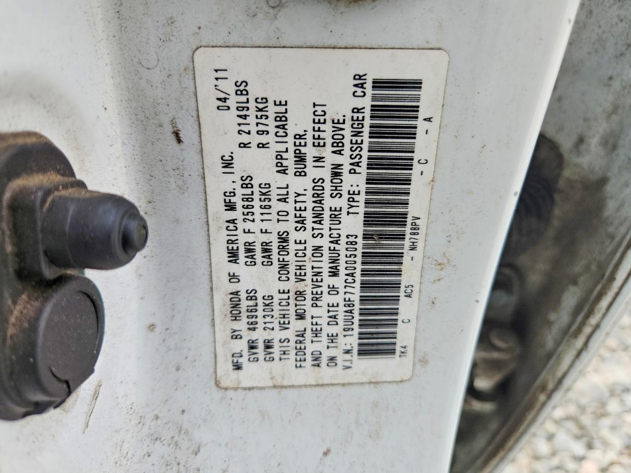 2012 Acura Tl White vin: 19UUA8F77CA005083