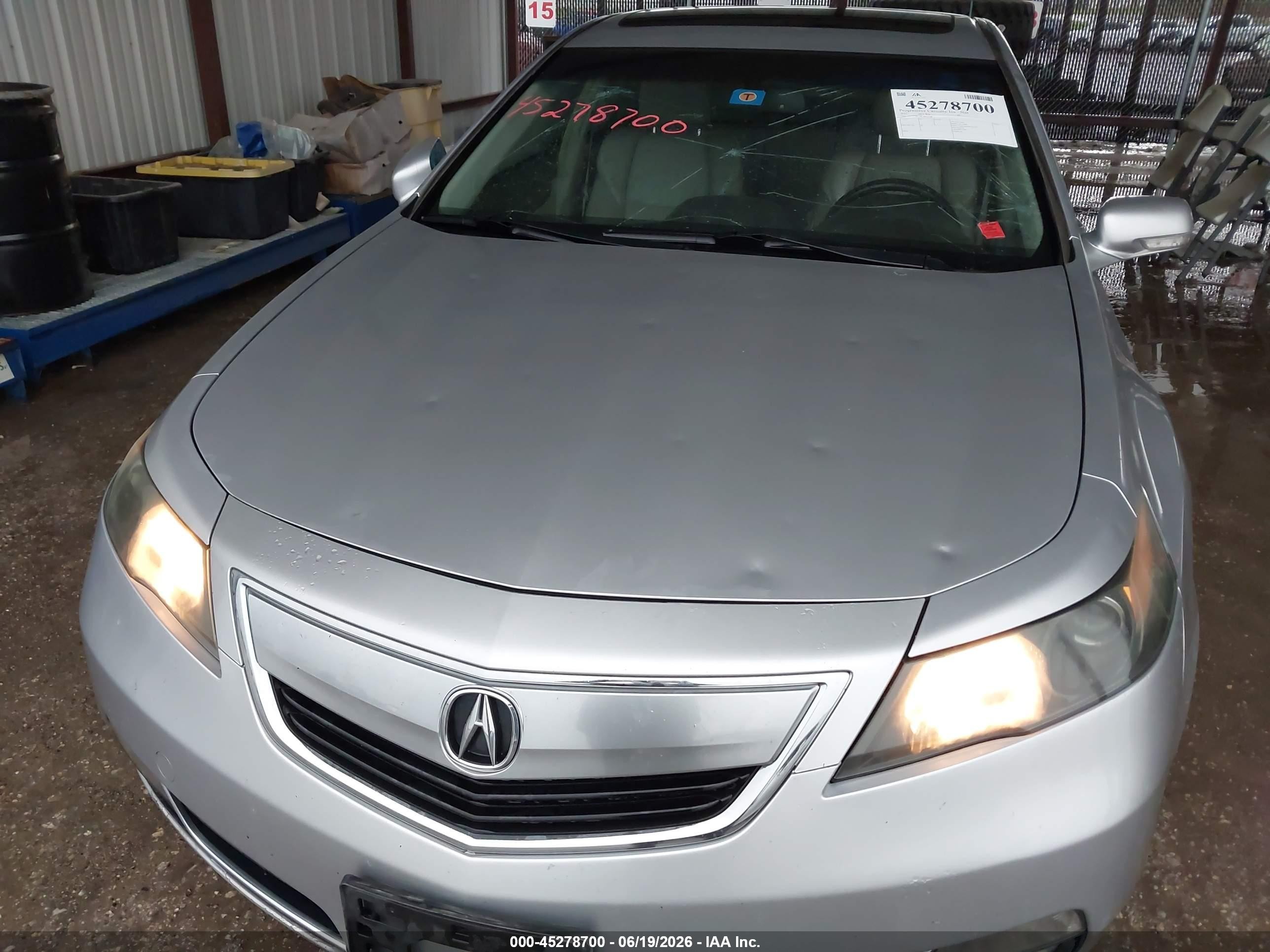 2012 Acura Tl 3.5 Silver vin: 19UUA8F79CA032348