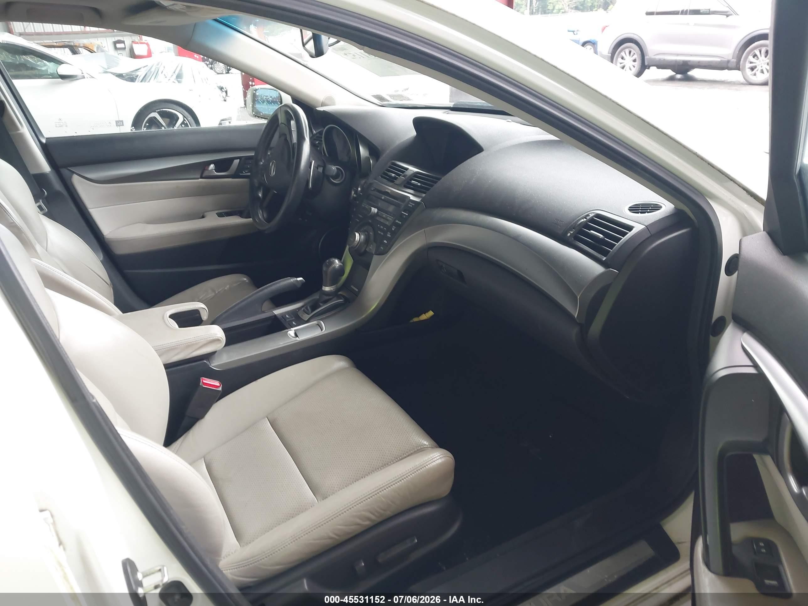 2009 Acura Tl 3.7 White vin: 19UUA96569A006738