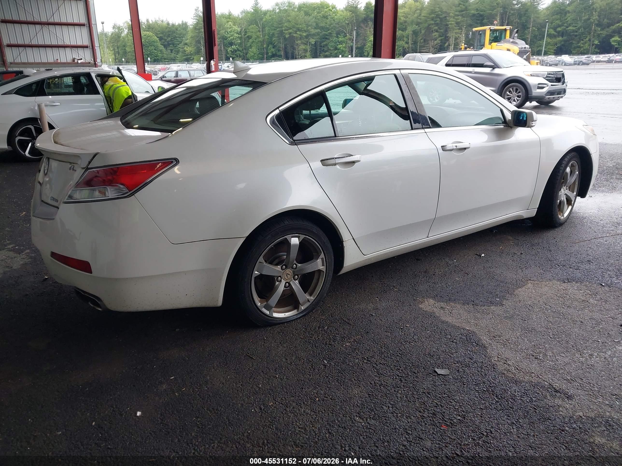 2009 Acura Tl 3.7 White vin: 19UUA96569A006738