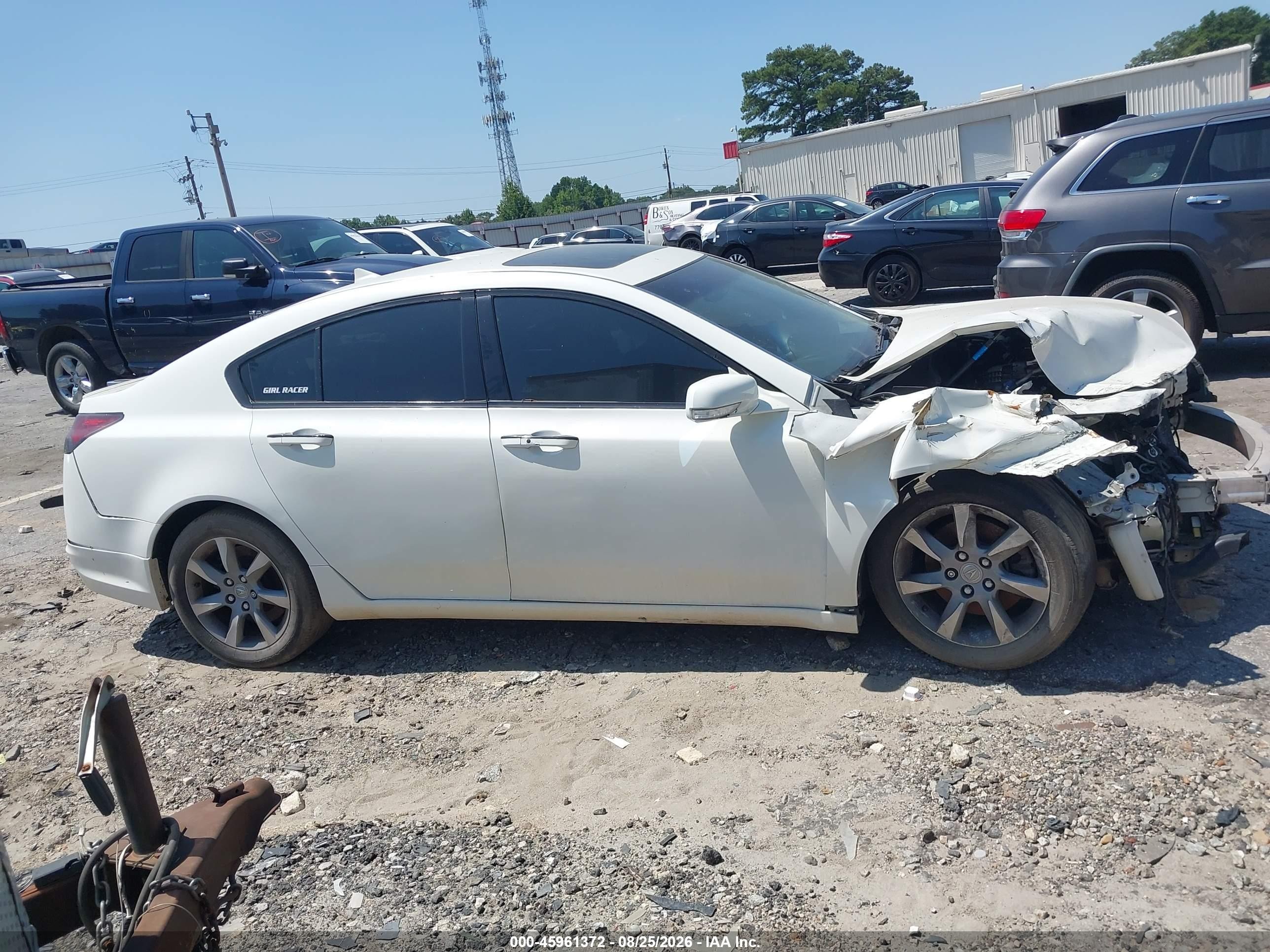 2009 Acura Tl 3.7 White vin: 19UUA96579A003394