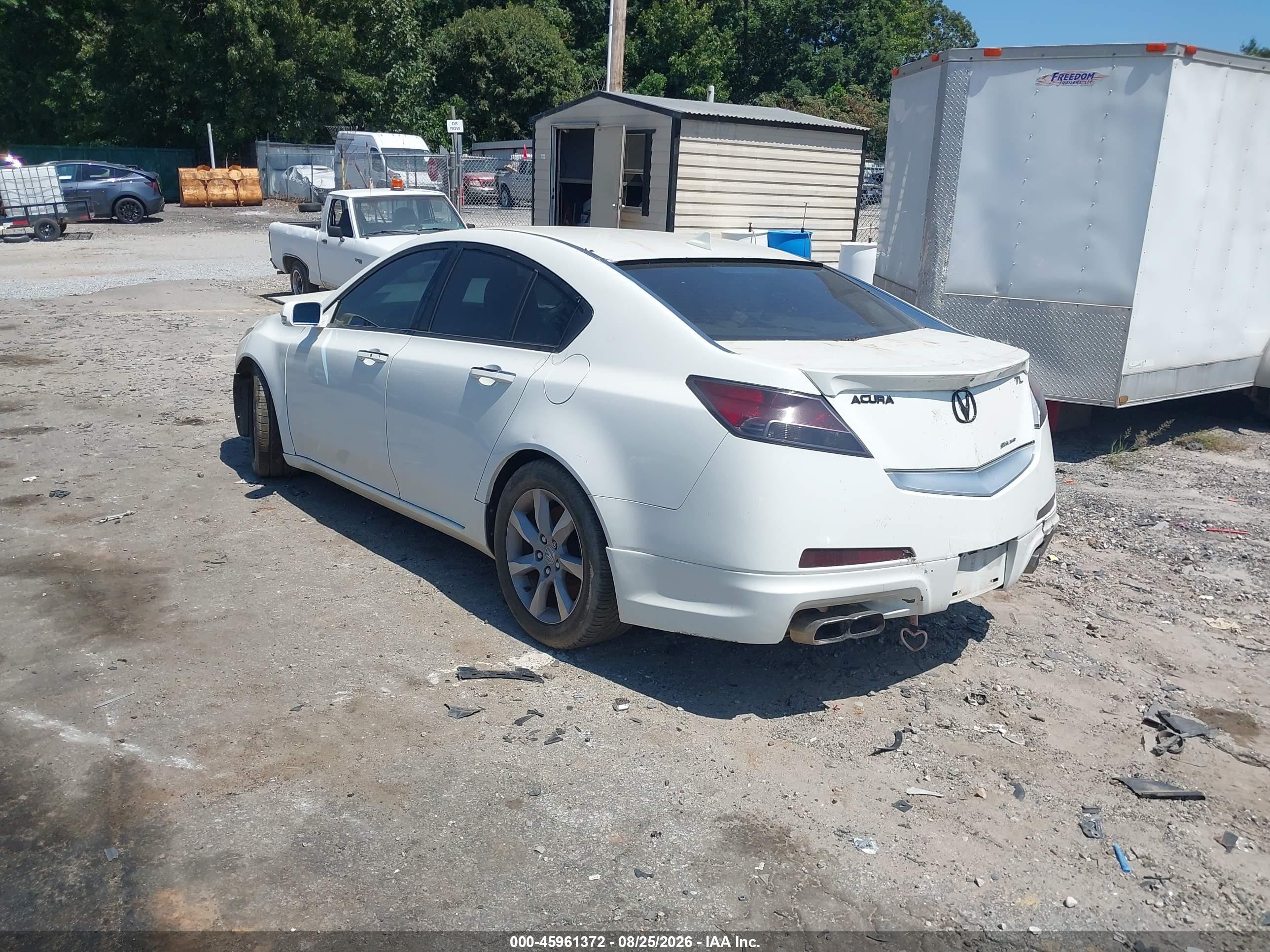 2009 Acura Tl 3.7 White vin: 19UUA96579A003394