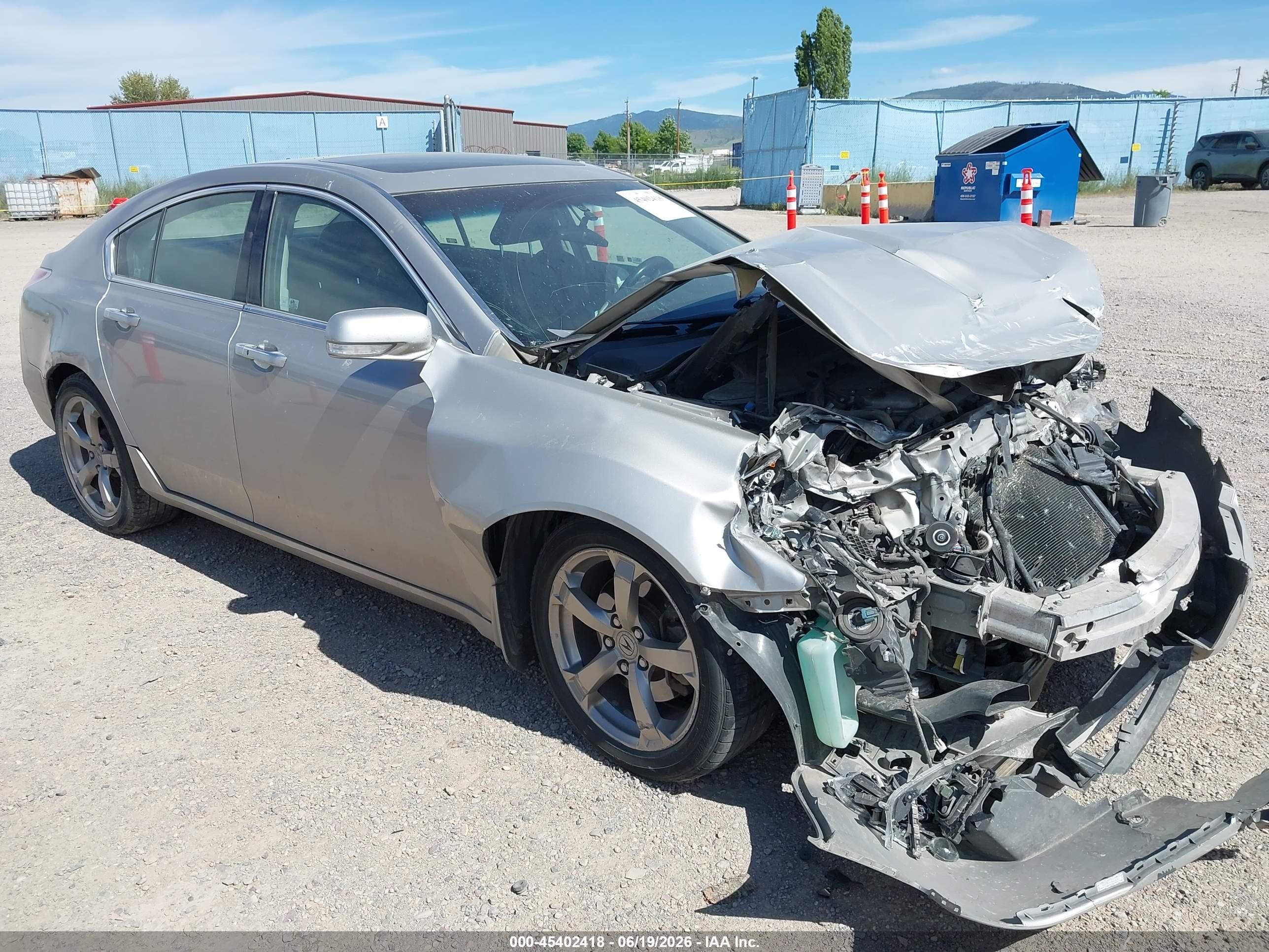 2009 Acura Tl 3.7 Silver vin: 19UUA96589A004344