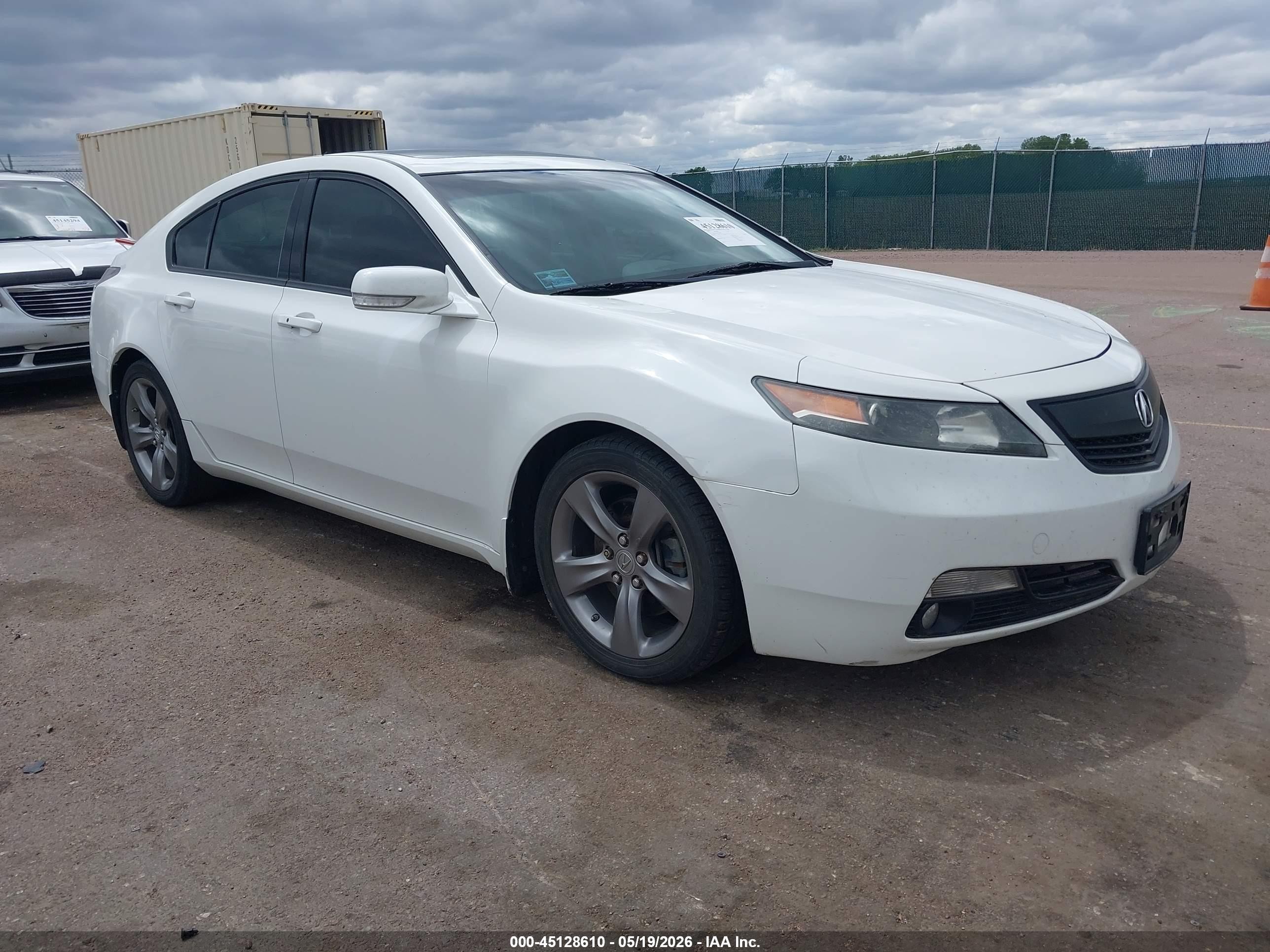 2013 Acura Tl 3.7 White vin: 19UUA9E52DA005645