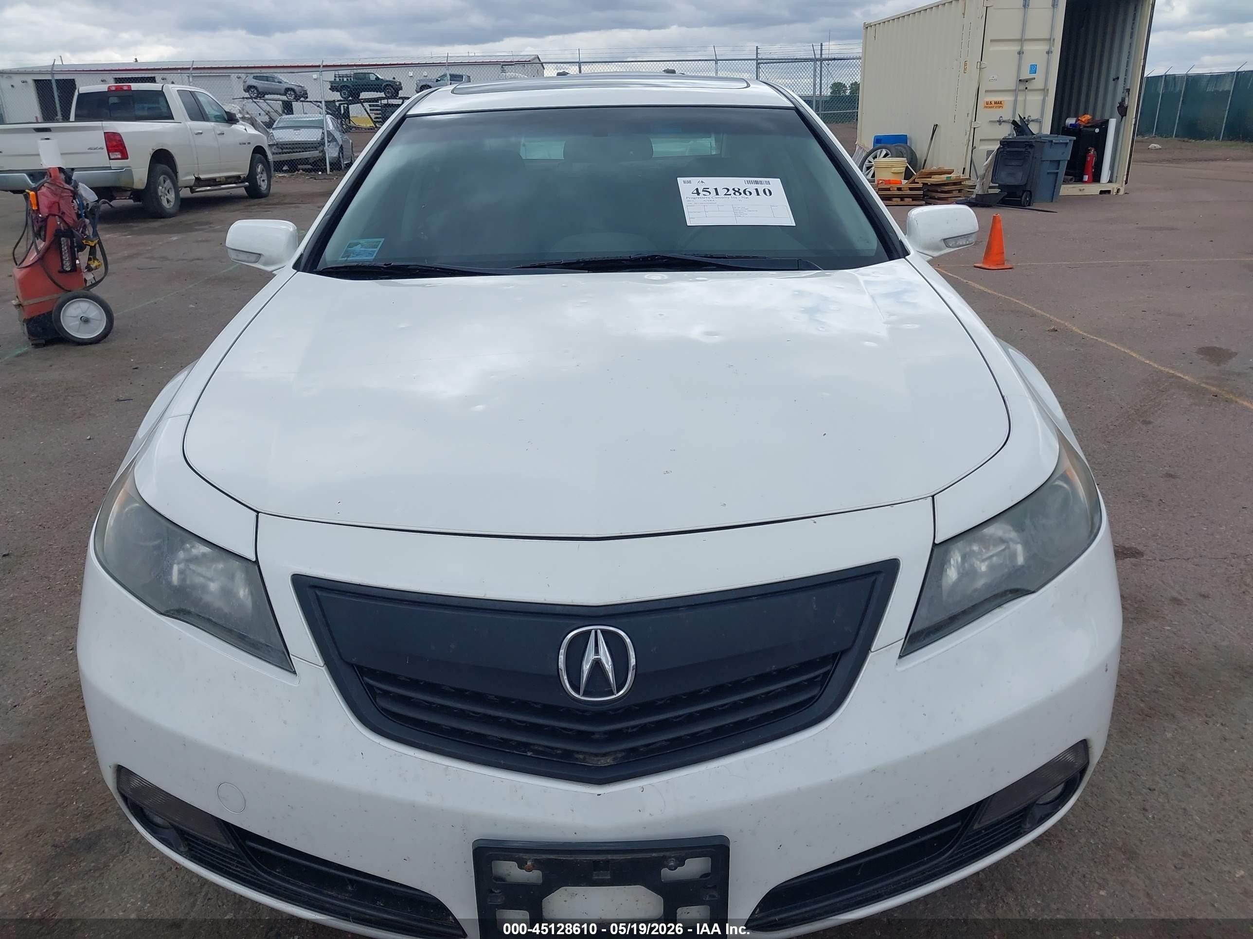 2013 Acura Tl 3.7 White vin: 19UUA9E52DA005645