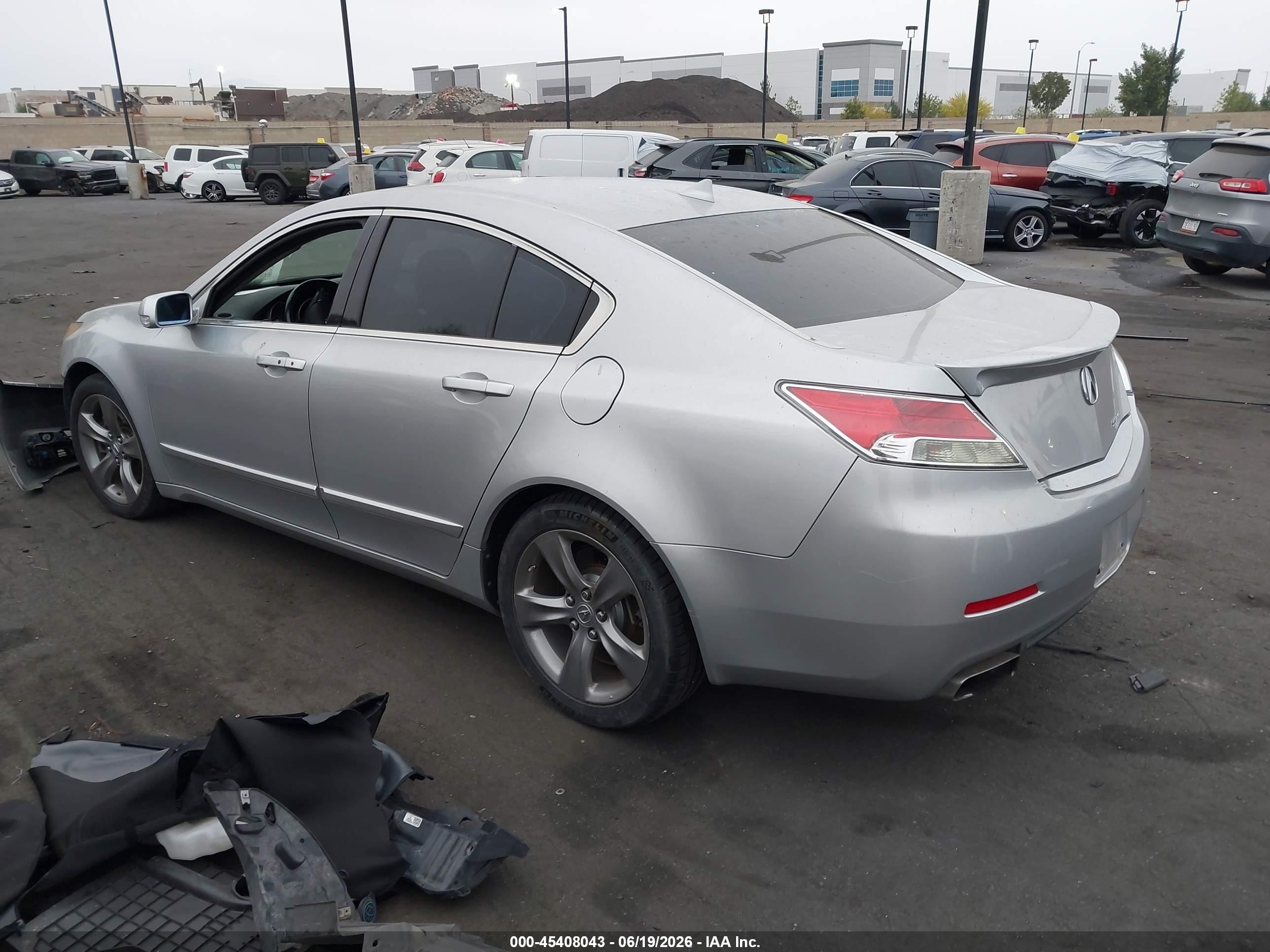 2013 Acura Tl 3.7 Silver vin: 19UUA9E54DA004545