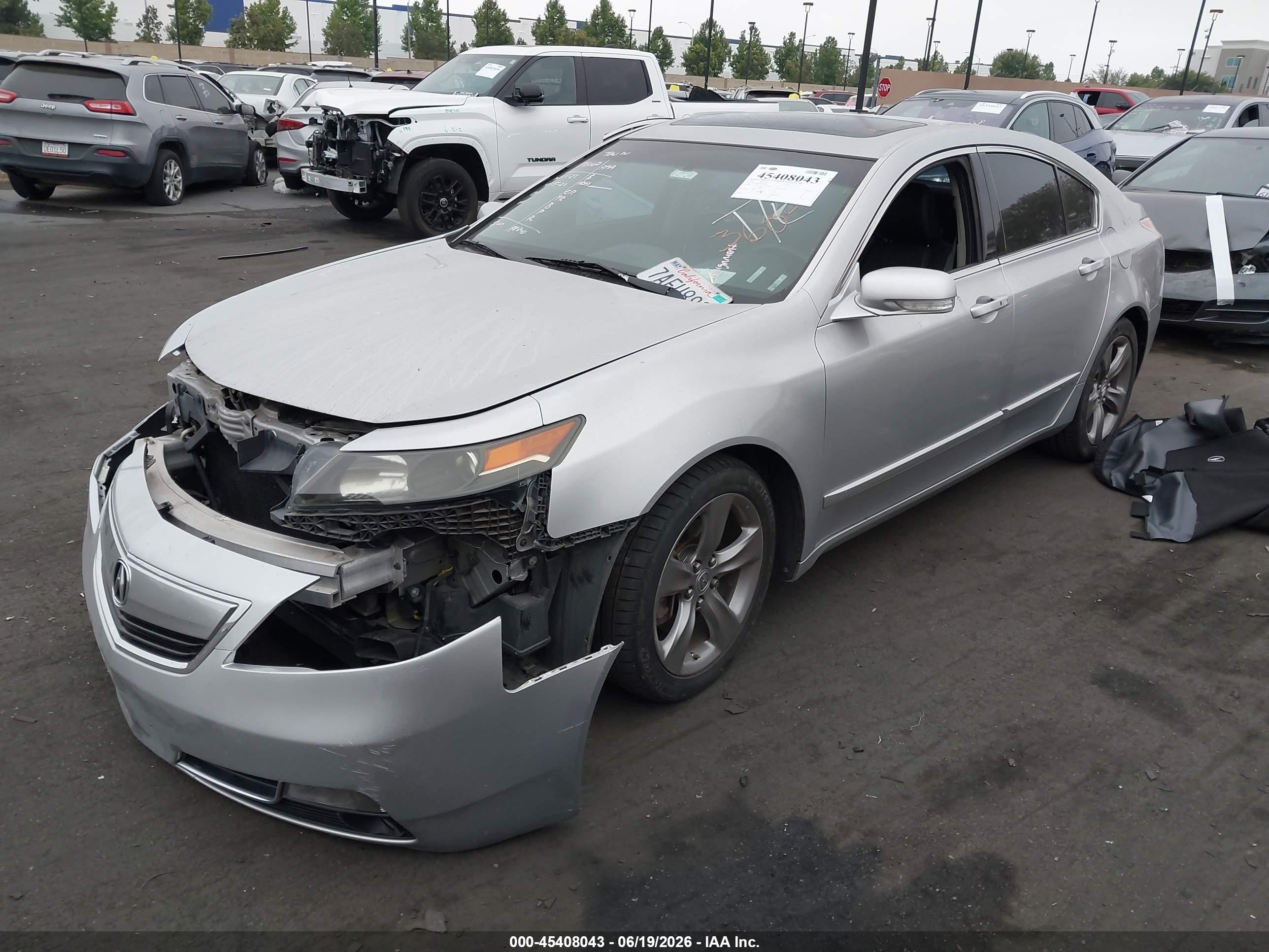 2013 Acura Tl 3.7 Silver vin: 19UUA9E54DA004545