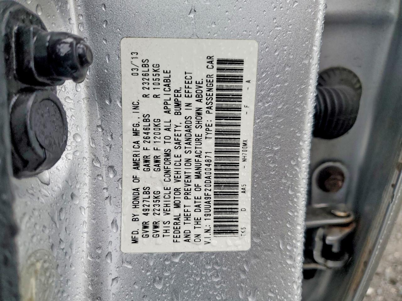 2013 Acura Tl Серебряный vin: 19UUA9F20DA004871