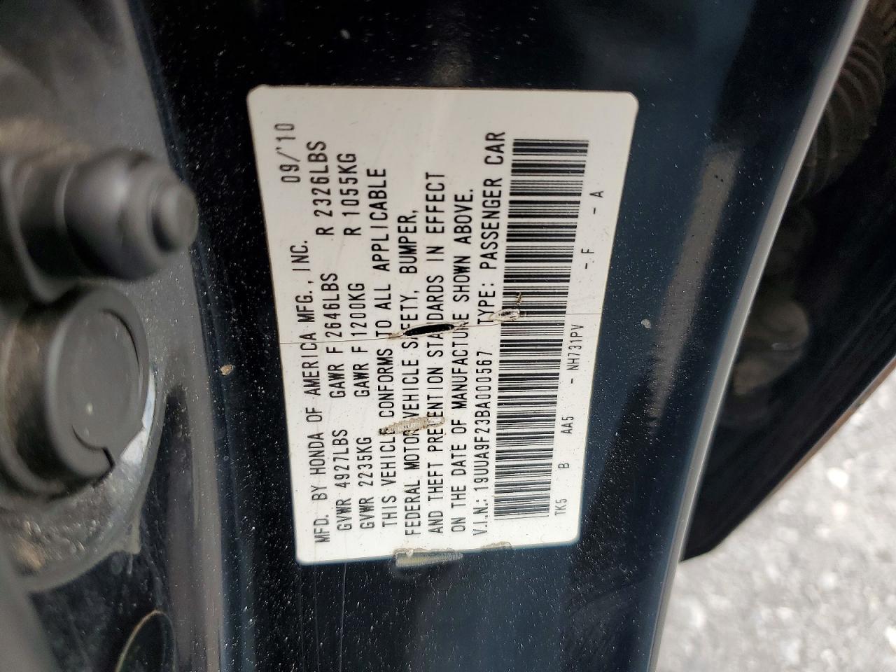 2011 Acura Tl Black vin: 19UUA9F23BA000567