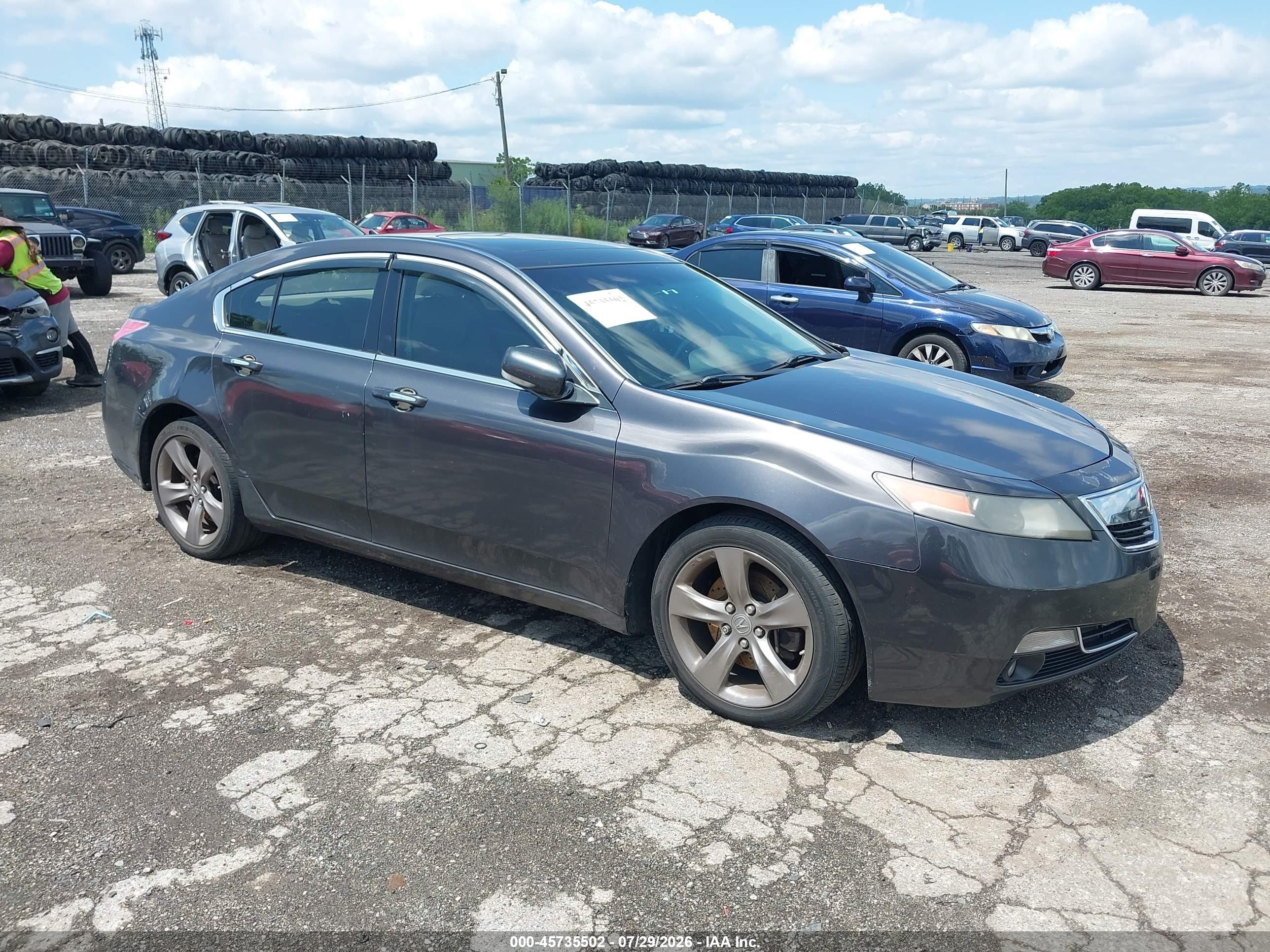 2012 Acura Tl 3.7 Gray vin: 19UUA9F26CA010981