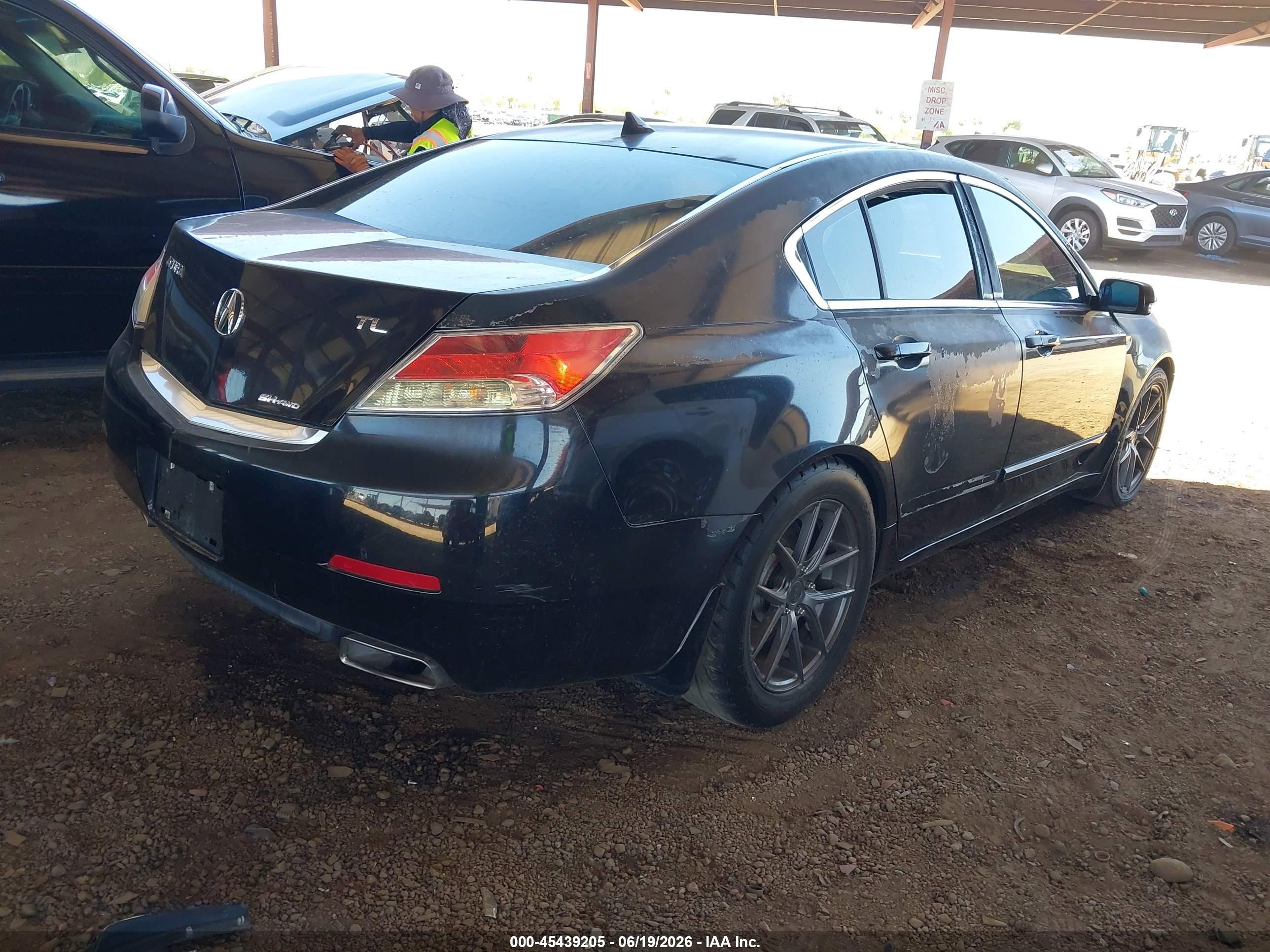 2012 Acura Tl 3.7 Black vin: 19UUA9F28CA002929