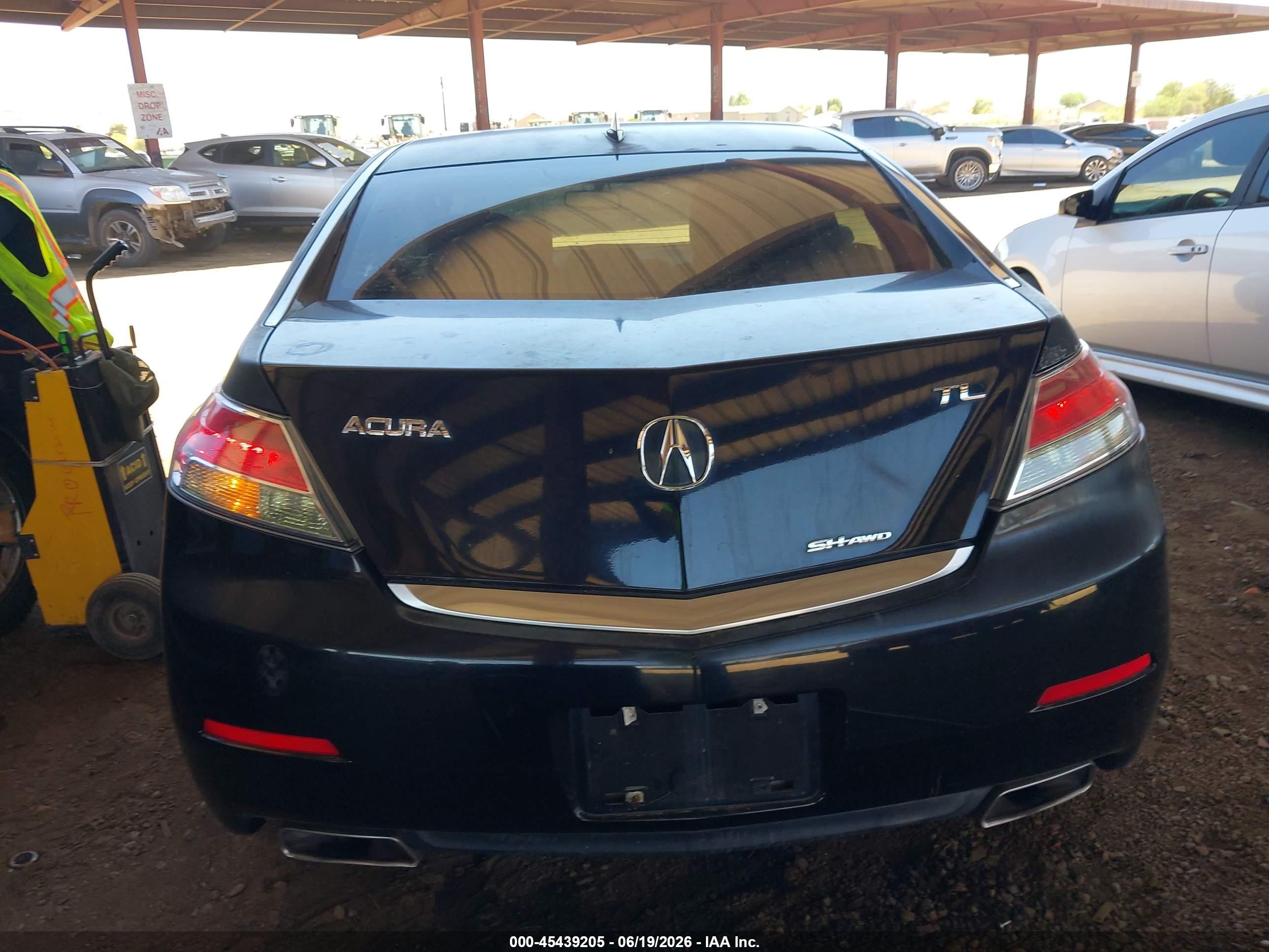 2012 Acura Tl 3.7 Black vin: 19UUA9F28CA002929