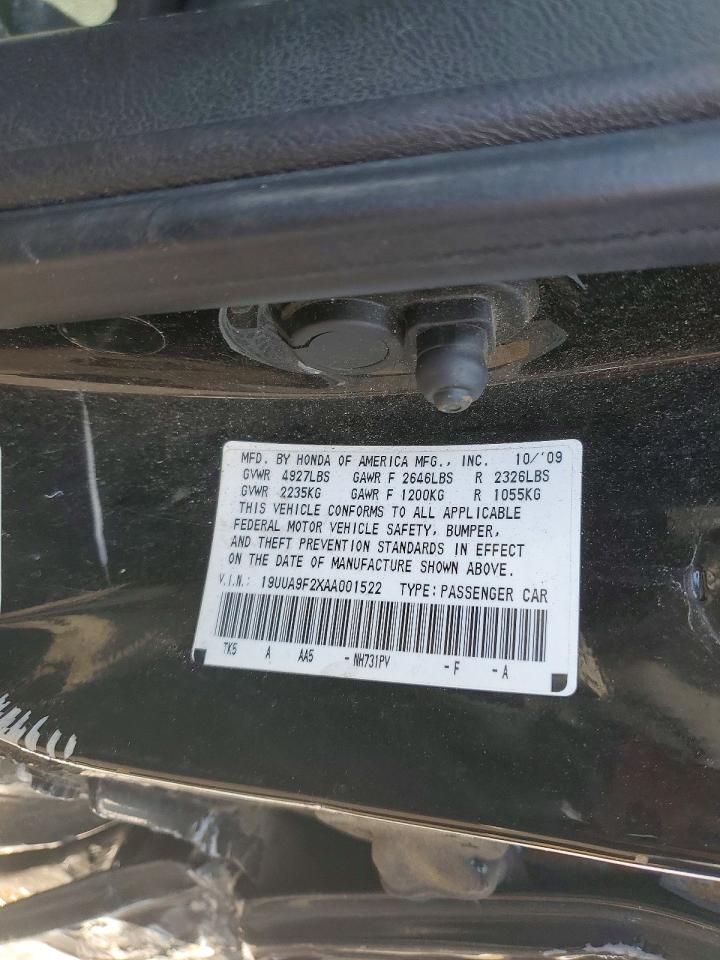 2010 Acura Tl Black vin: 19UUA9F2XAA001522