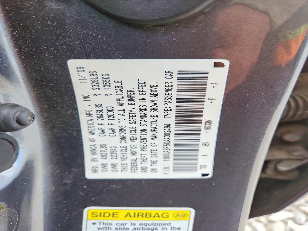 2010 Acura Tl Gray vin: 19UUA9F50AA002494