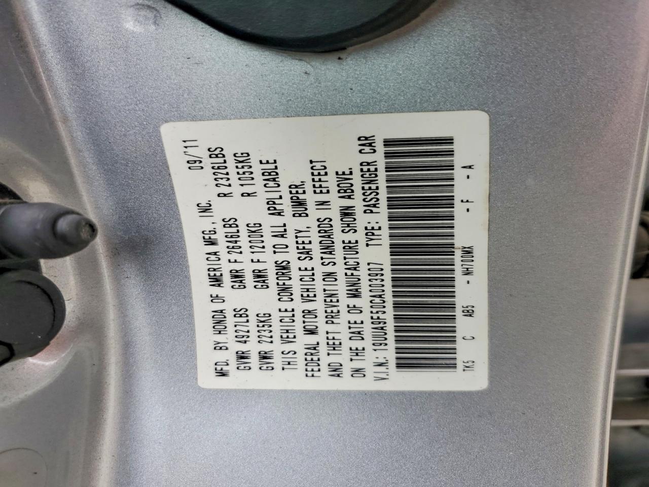 2012 Acura Tl Silver vin: 19UUA9F50CA003907