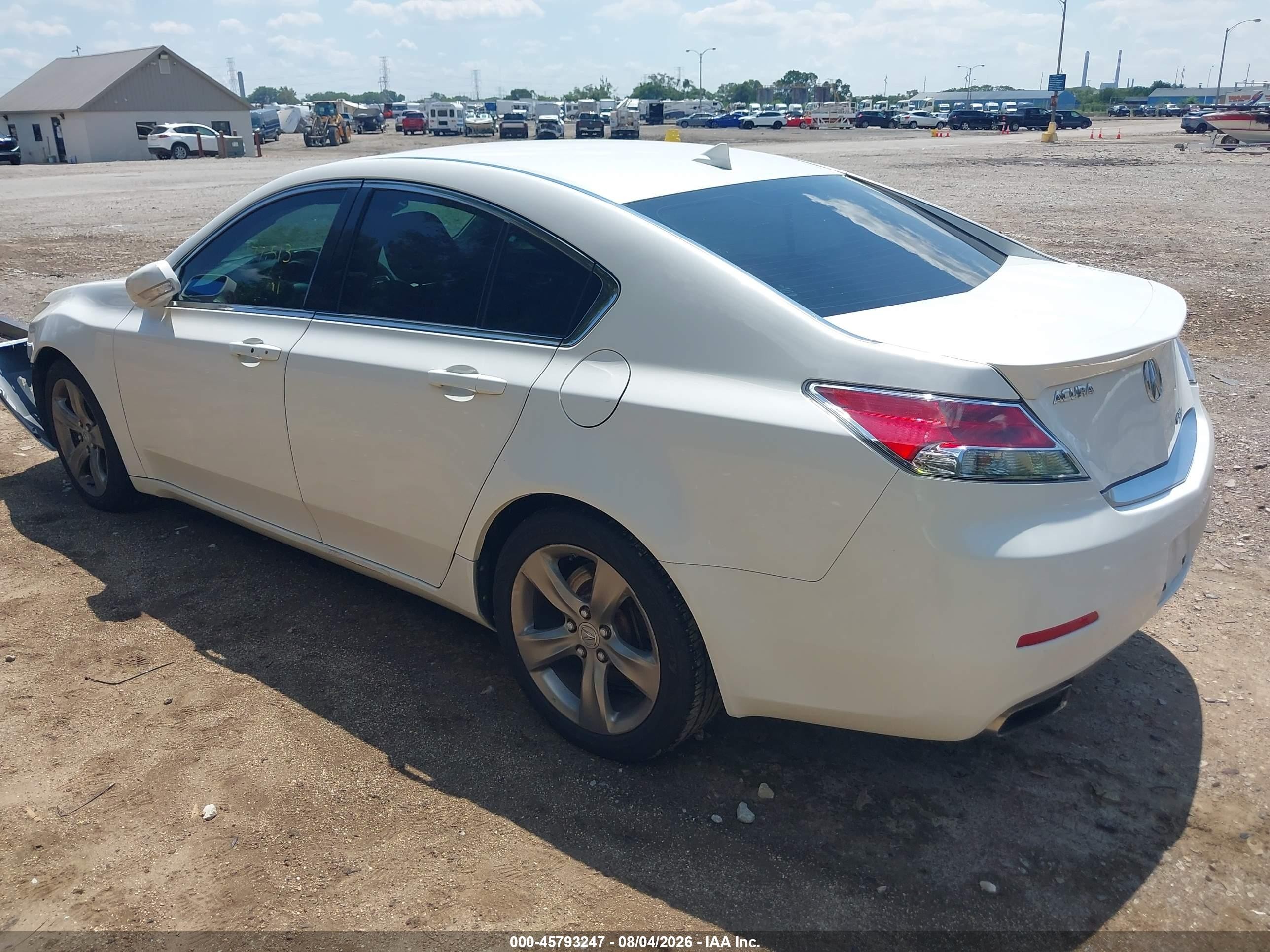 2012 Acura Tl 3.7 White vin: 19UUA9F50CA011070