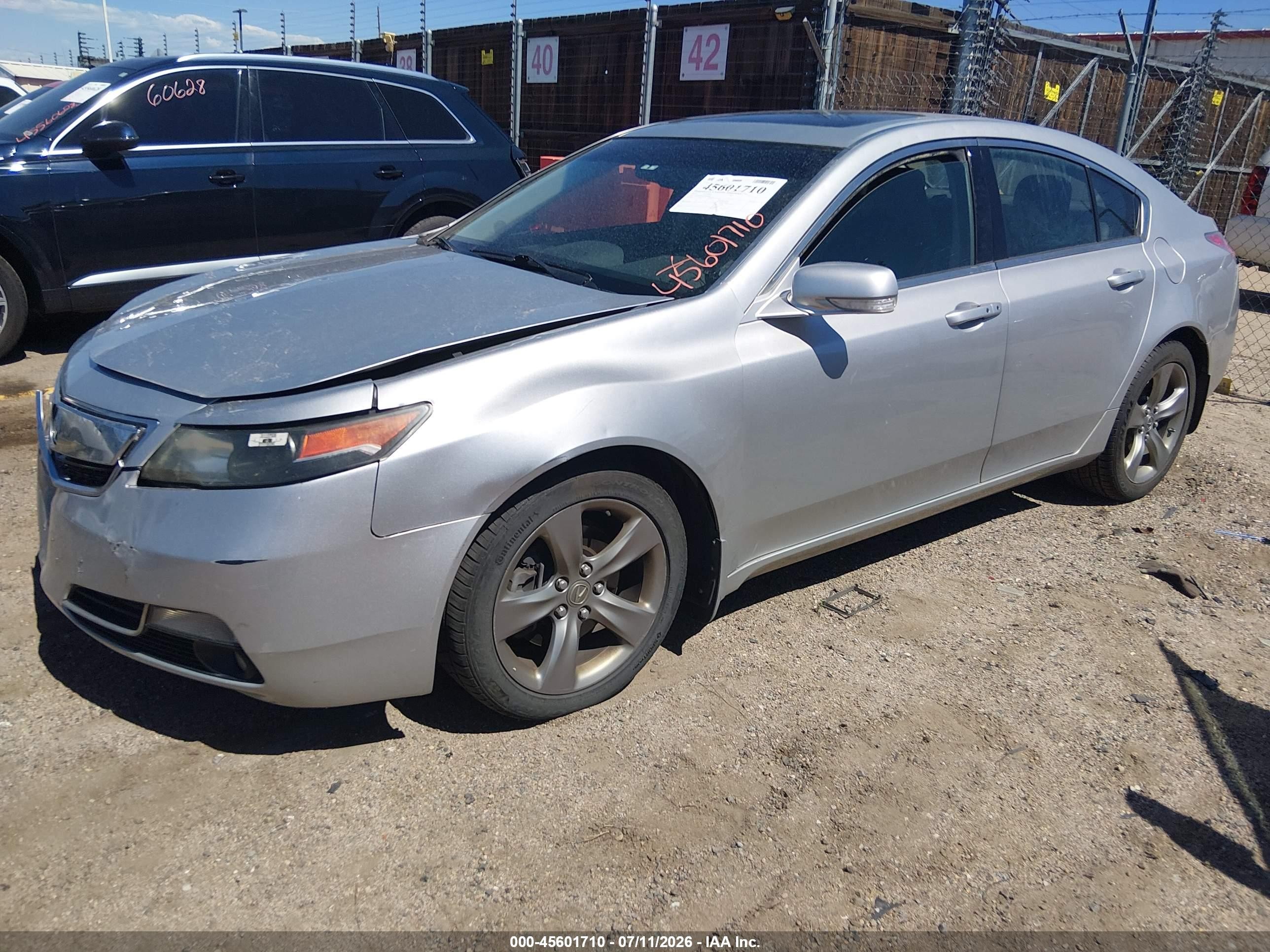 2013 Acura Tl 3.7 Silver vin: 19UUA9F50DA004444