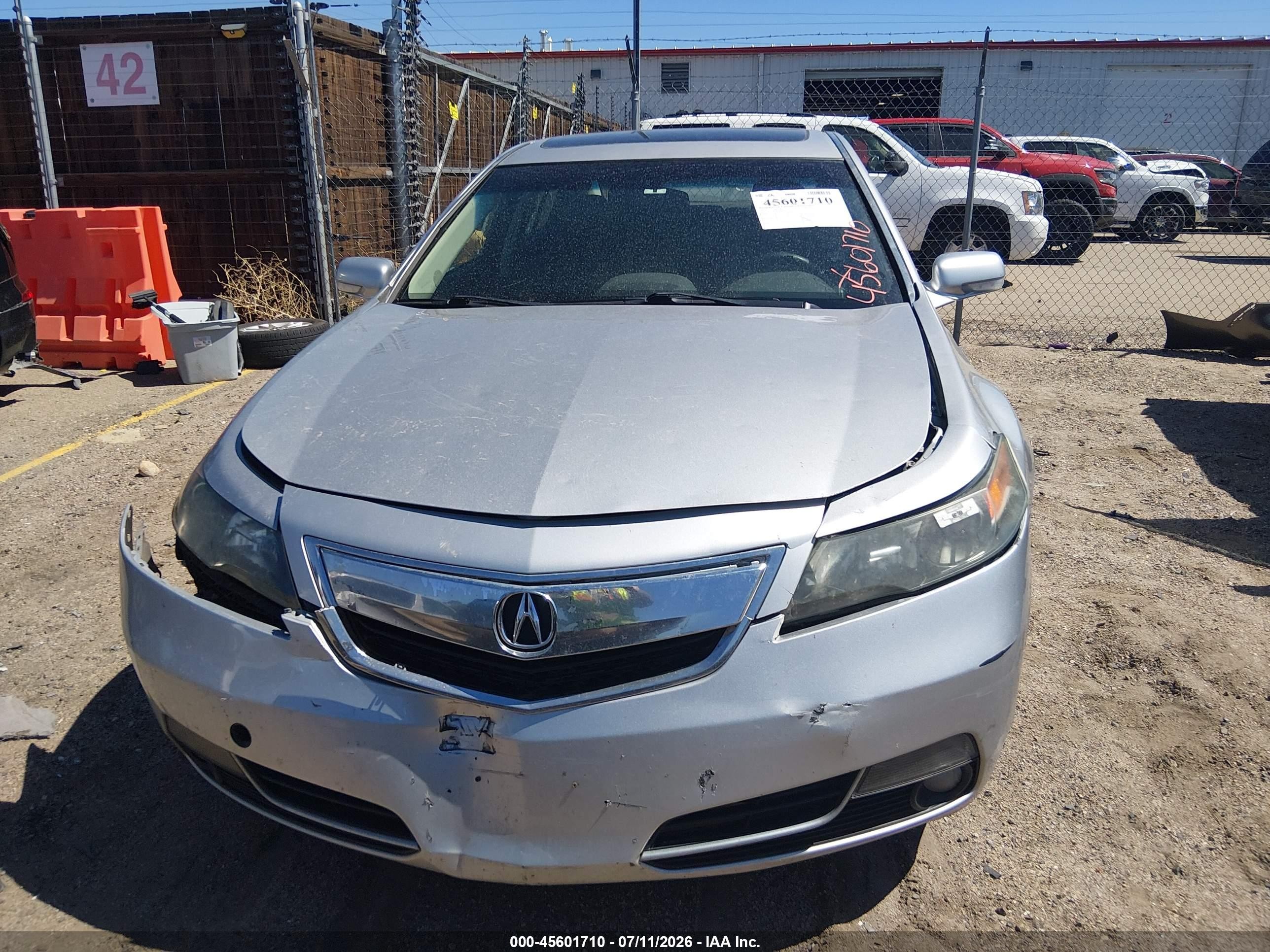 2013 Acura Tl 3.7 Silver vin: 19UUA9F50DA004444