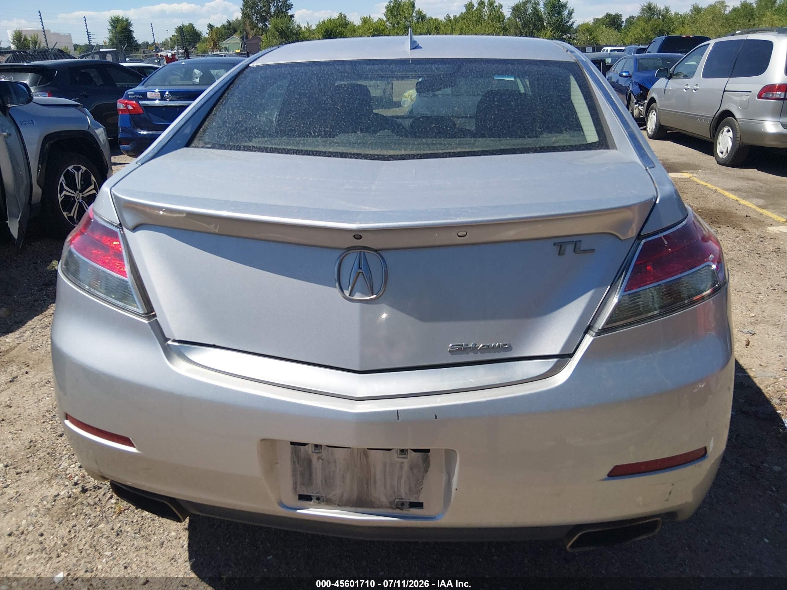2013 Acura Tl 3.7 Silver vin: 19UUA9F50DA004444
