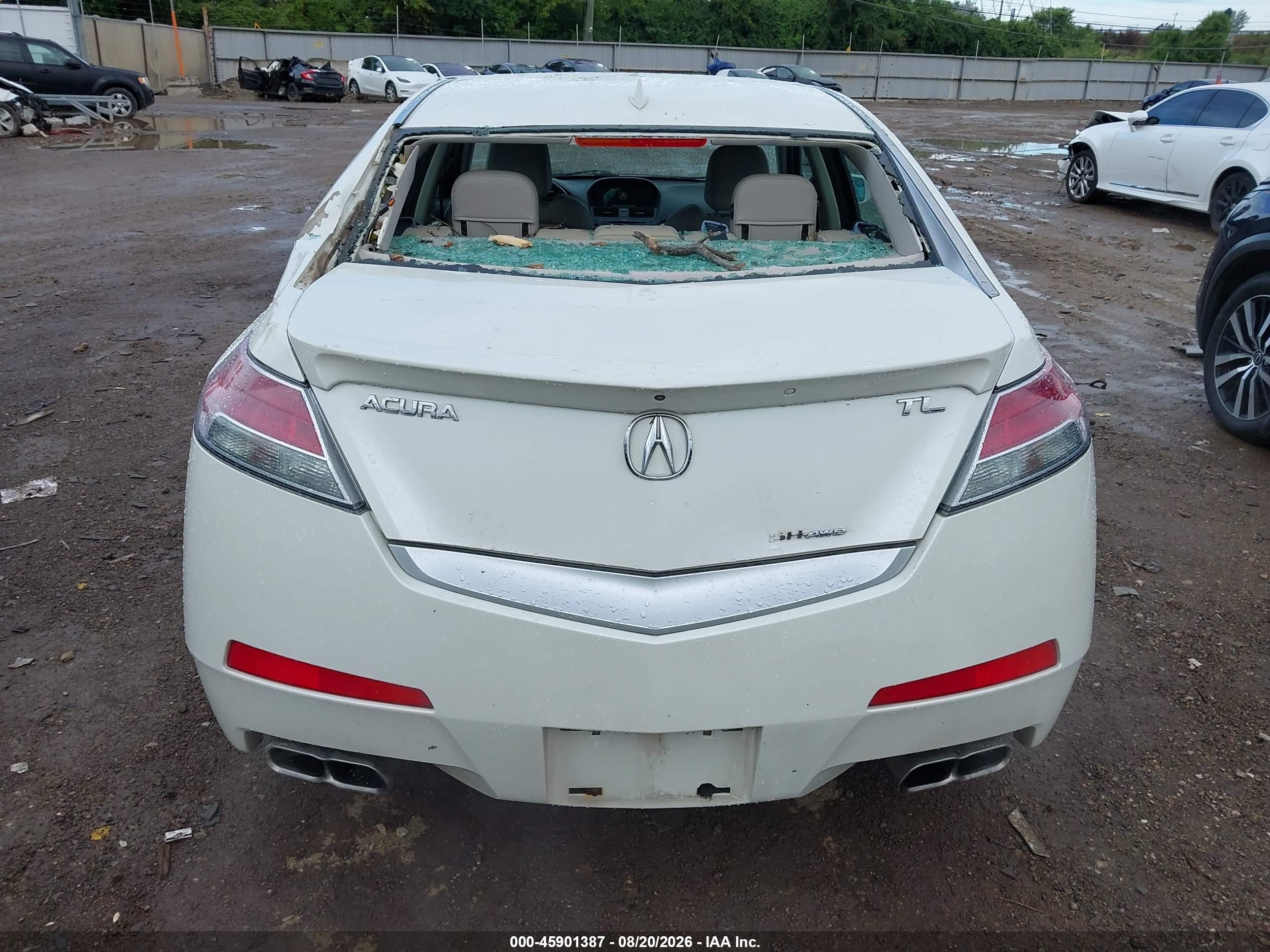 2010 Acura Tl 3.7 White vin: 19UUA9F51AA000947