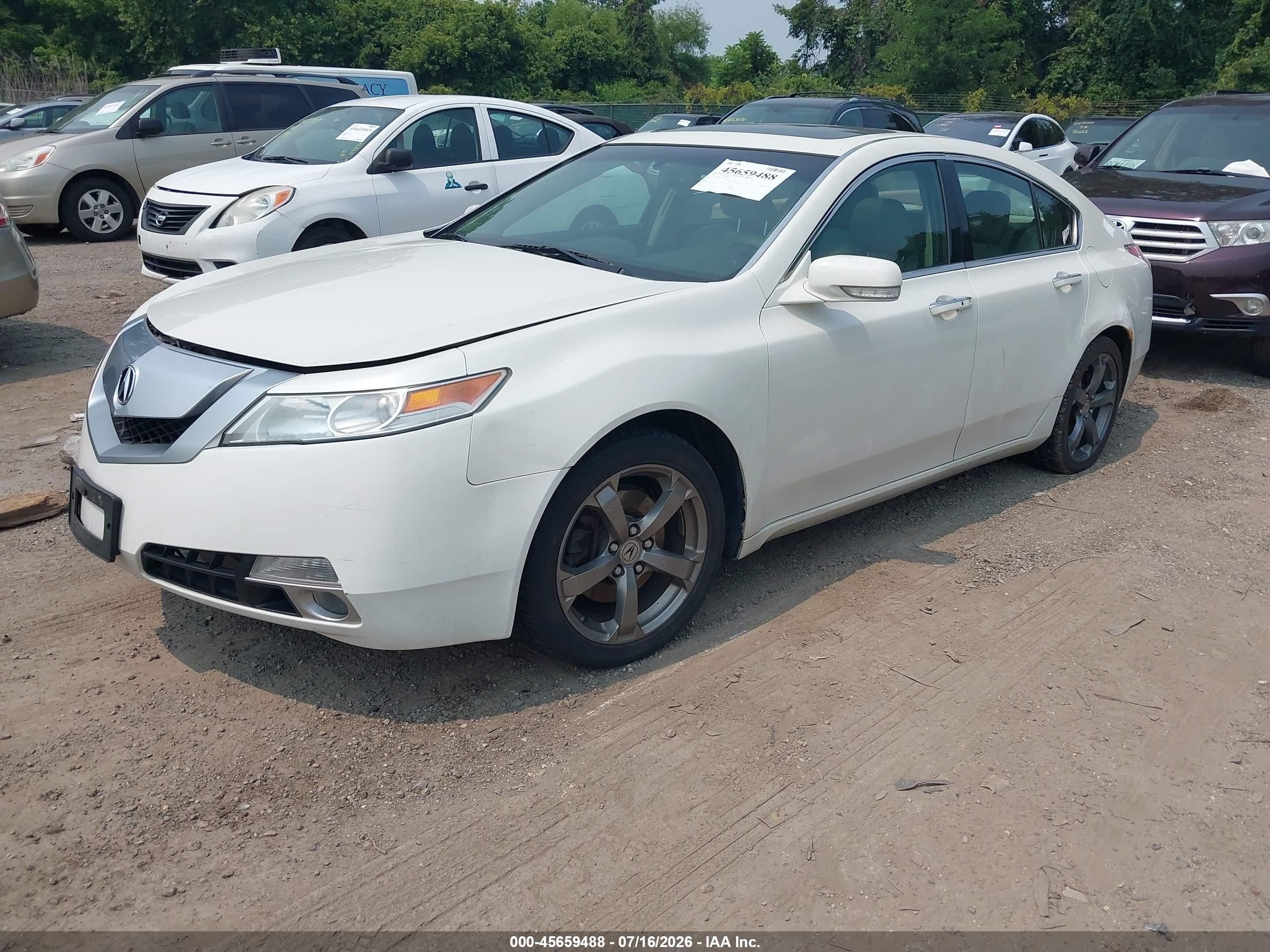 2011 Acura Tl 3.7 White vin: 19UUA9F51BA001131