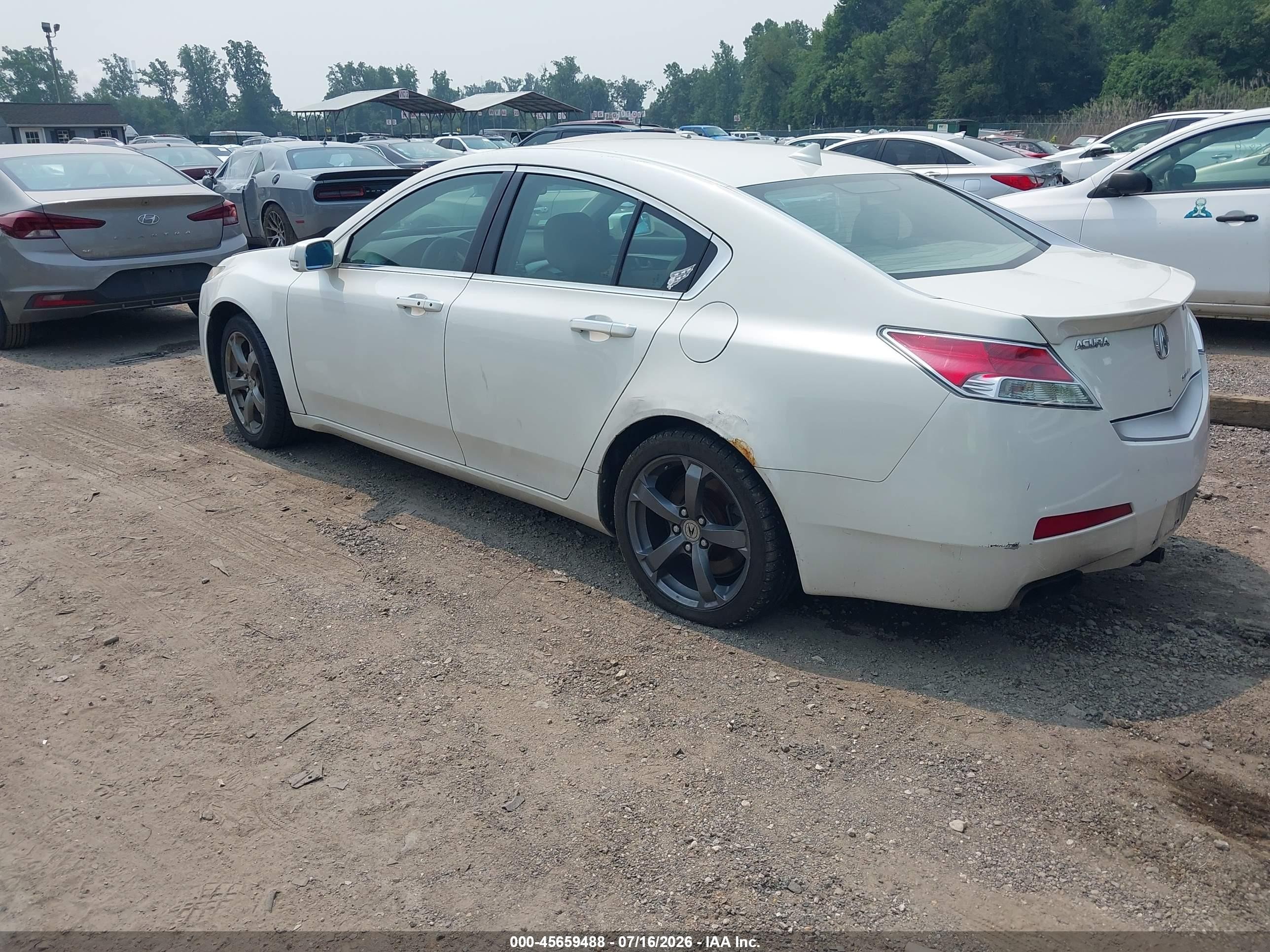 2011 Acura Tl 3.7 White vin: 19UUA9F51BA001131