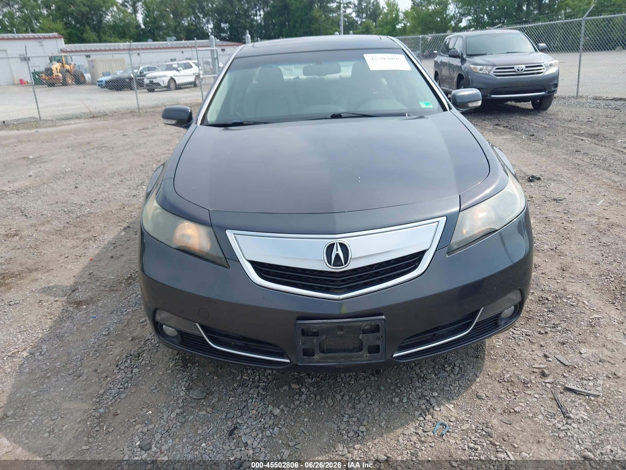 2012 Acura Tl 3.7 Gray vin: 19UUA9F51CA000935
