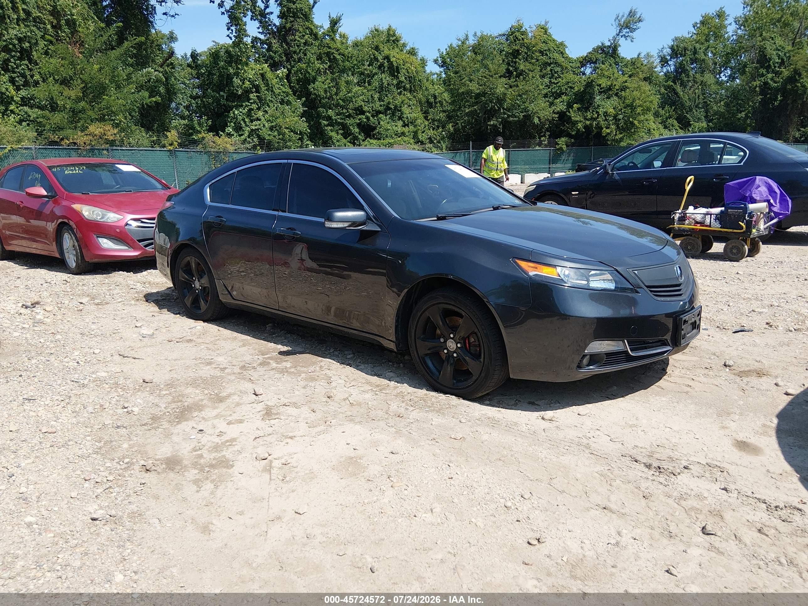 2012 Acura Tl 3.7 Black vin: 19UUA9F51CA002068