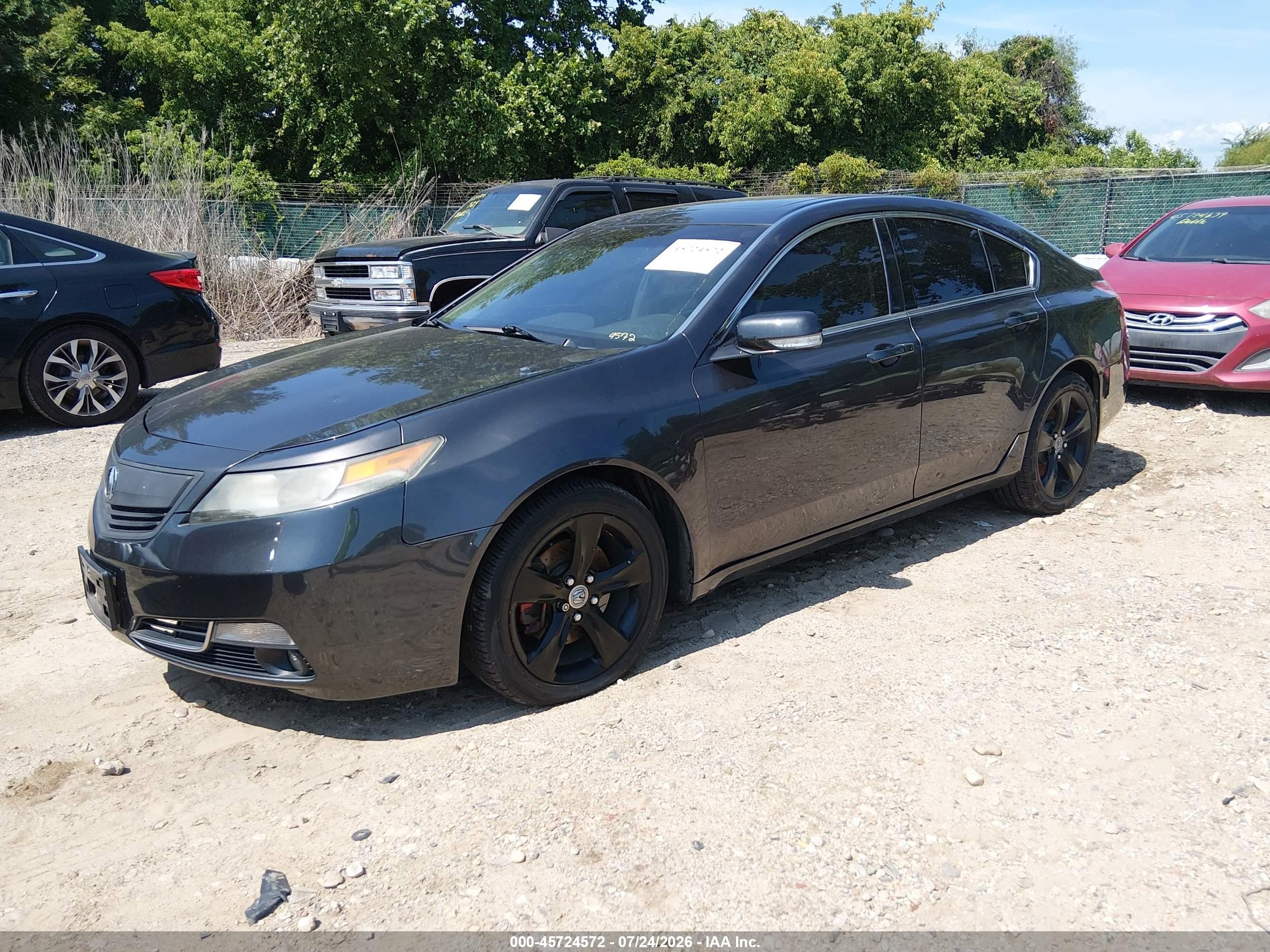 2012 Acura Tl 3.7 Black vin: 19UUA9F51CA002068