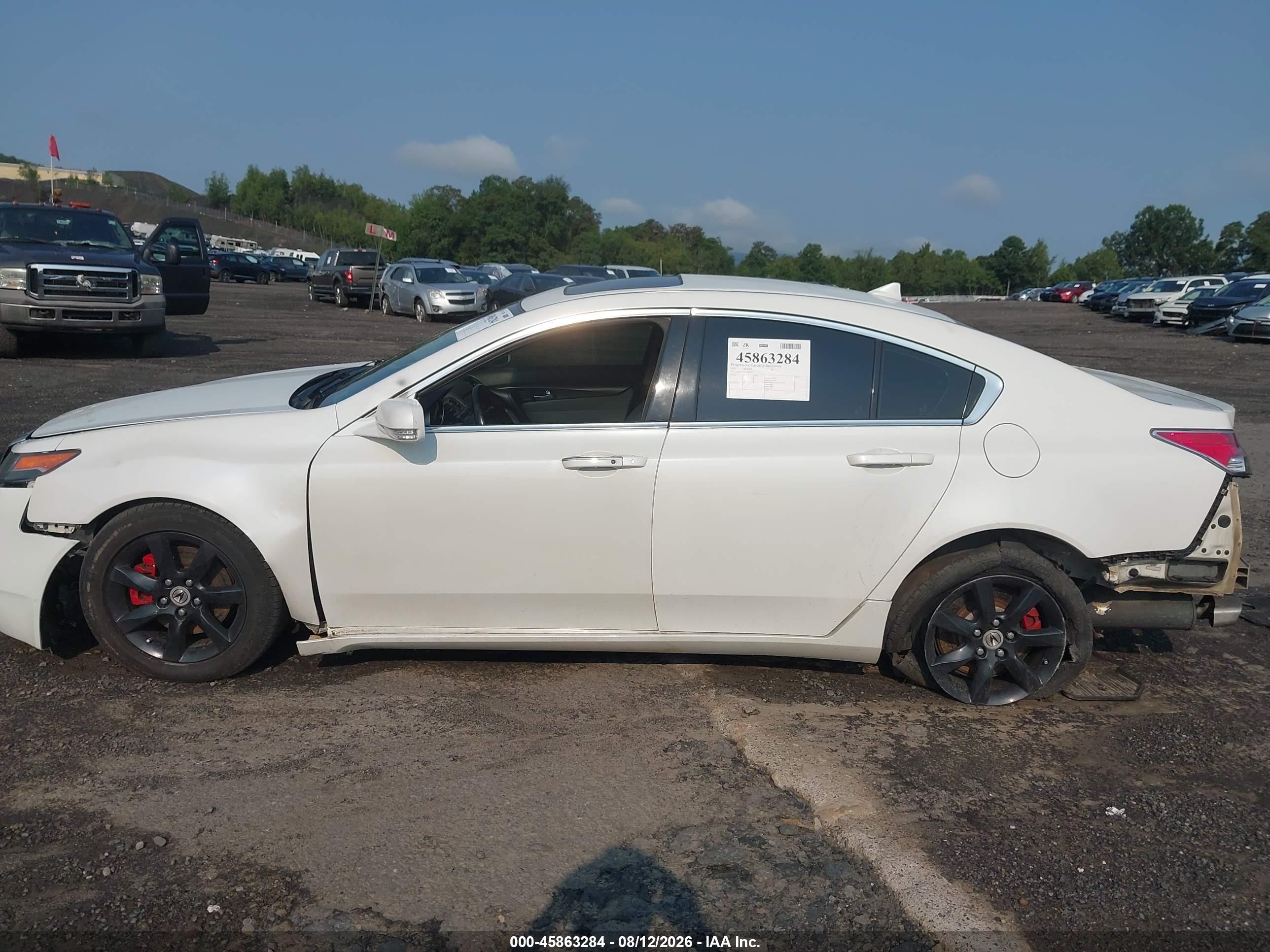 2012 Acura Tl 3.7 White vin: 19UUA9F51CA004435
