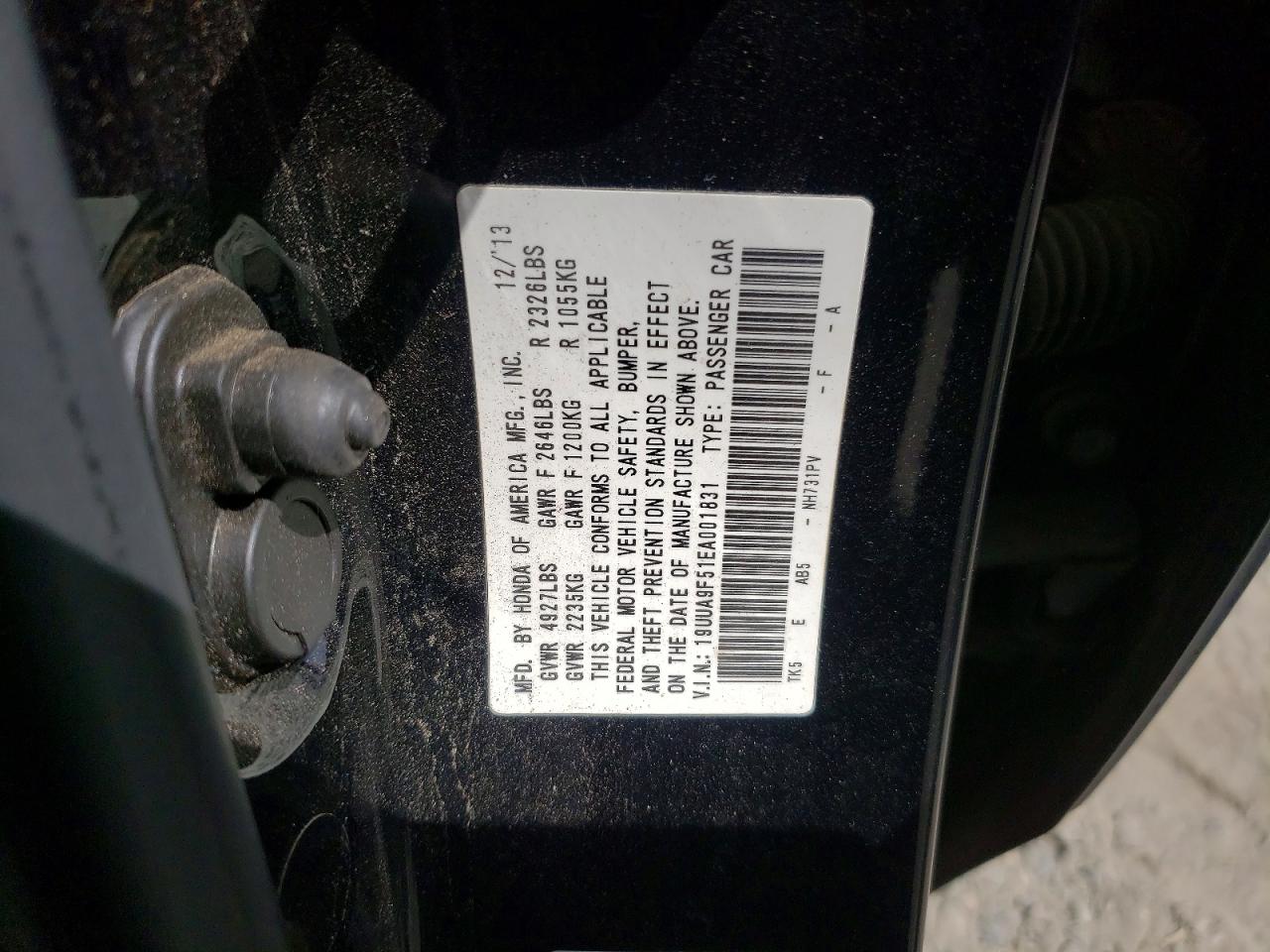 2014 Acura Tl Tech Черный vin: 19UUA9F51EA001831