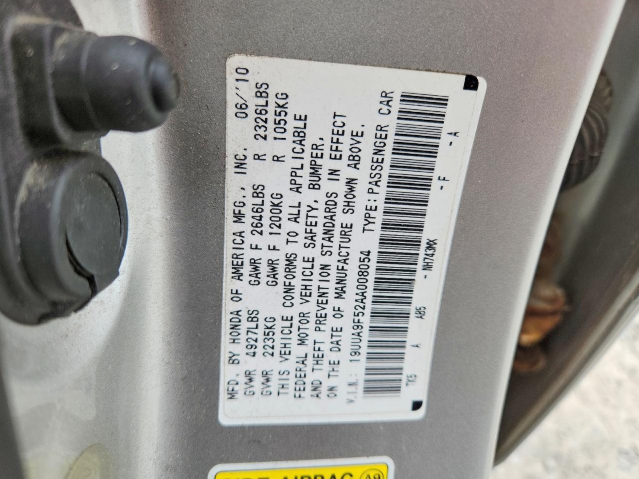 2010 Acura Tl Silver vin: 19UUA9F52AA008054