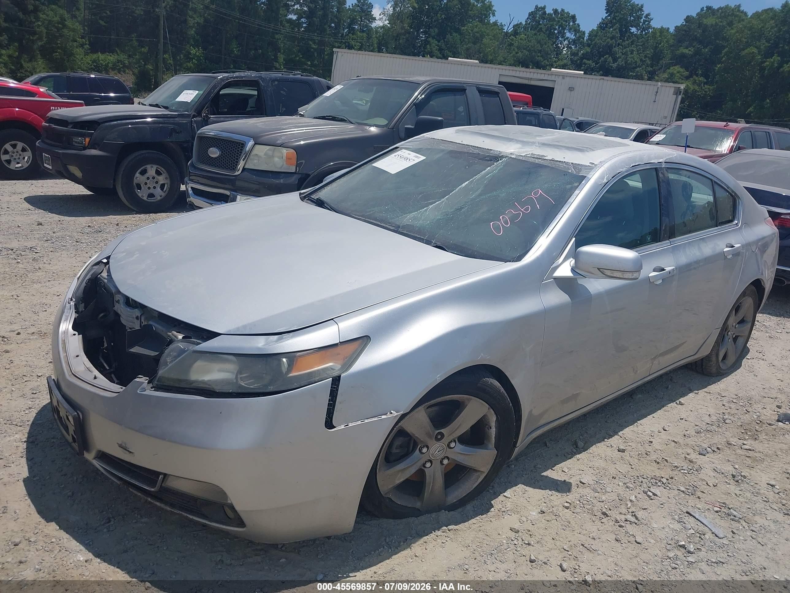 2012 Acura Tl 3.7 Silver vin: 19UUA9F52CA003679