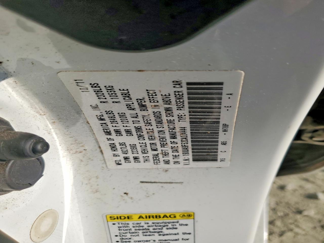 2012 Acura Tl Sh-4wd Tech White vin: 19UUA9F52CA004444
