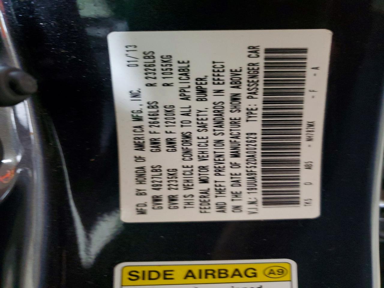 2013 Acura Tl Tech Black vin: 19UUA9F52DA002629